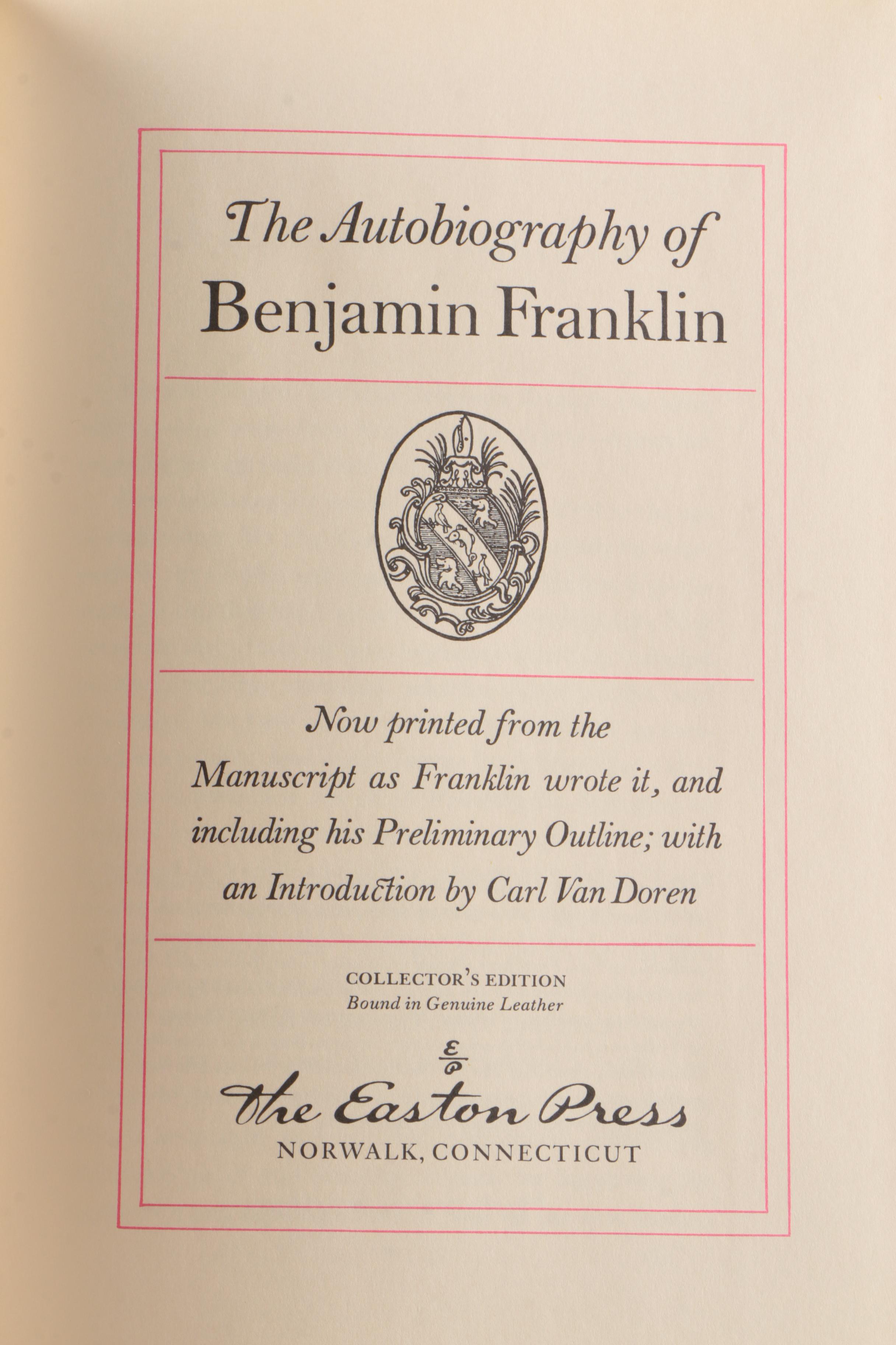 Easton Press Collector's Edition Books by U.S. Founding Fathers