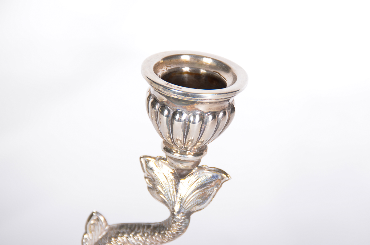 Pair of Antique Silver Candlesticks