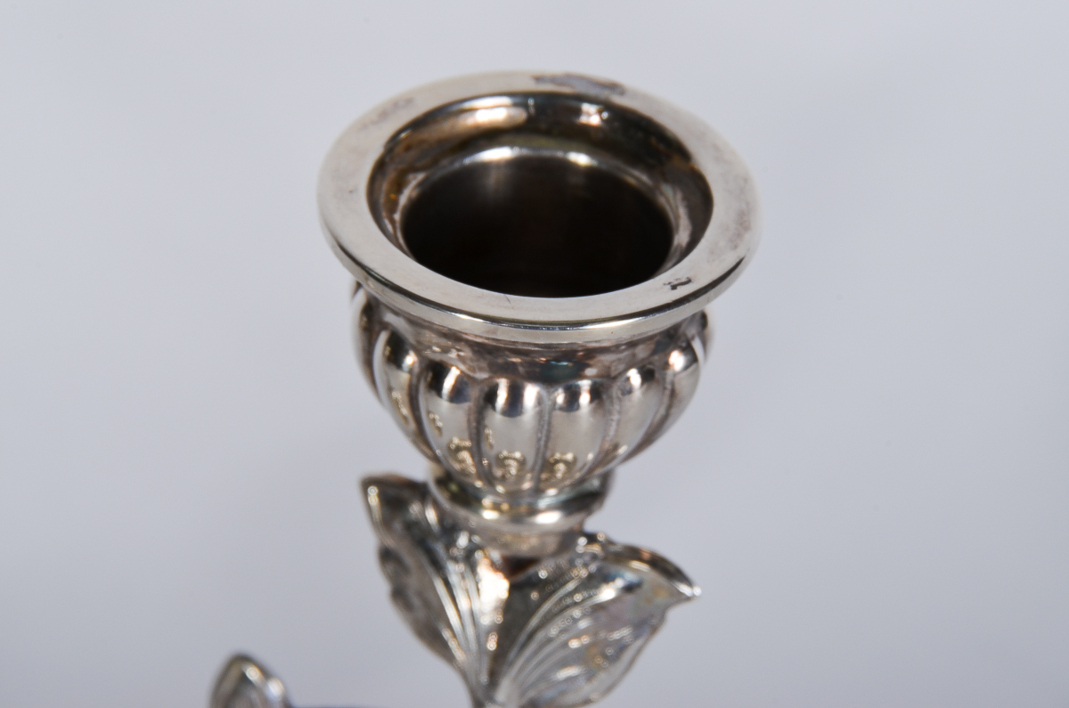 Pair of Antique Silver Candlesticks