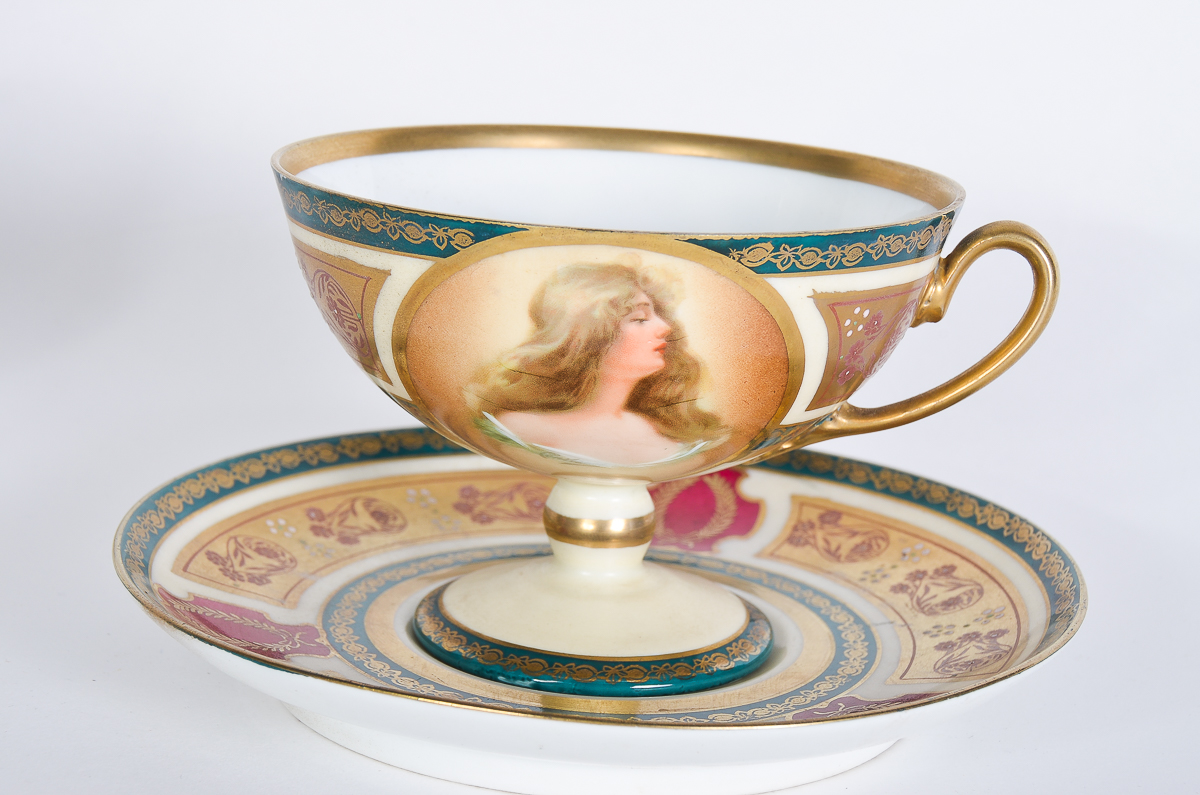 Collection of Antique Hand-Painted Austrian Porcelain