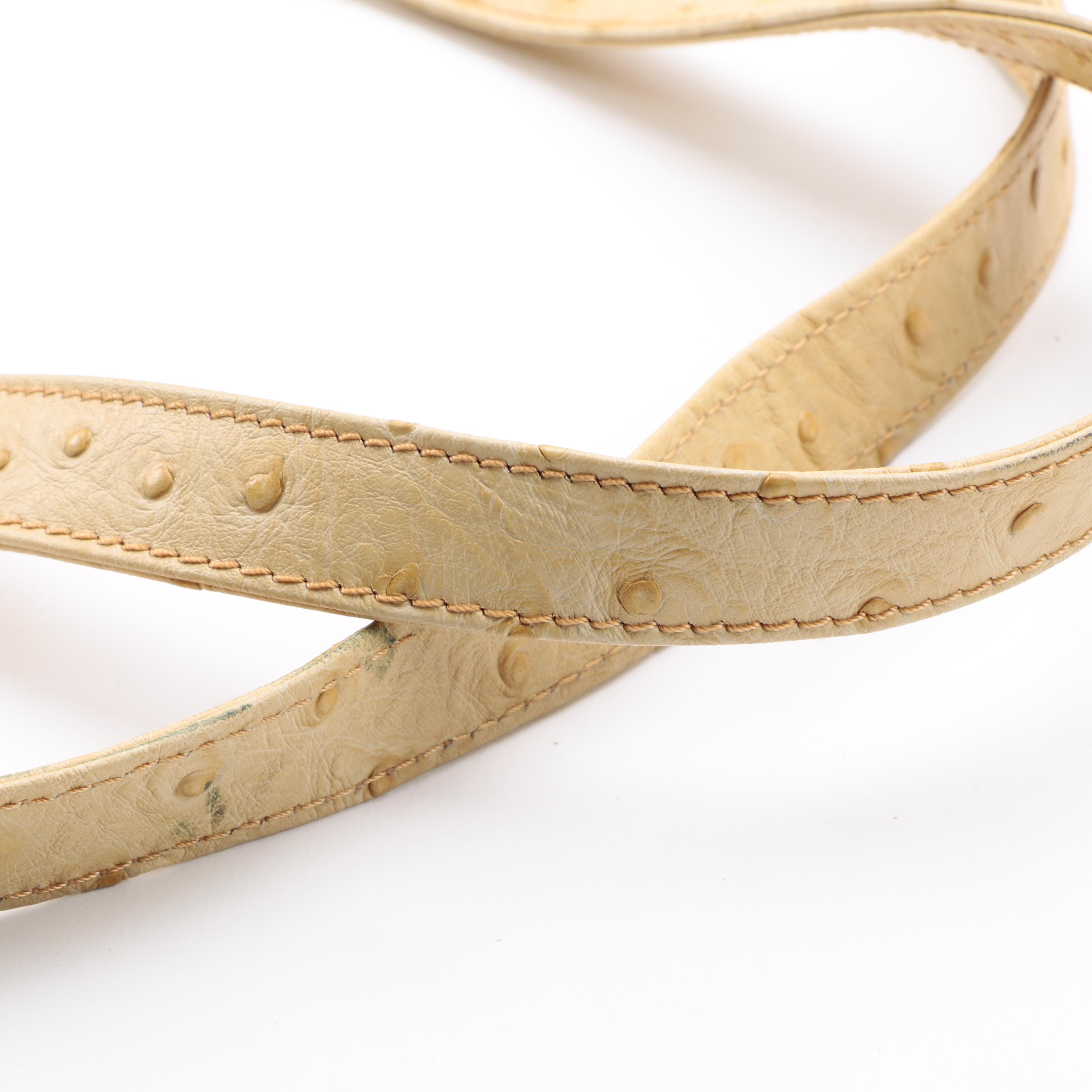 Ostrich Leather Shoulder Bag