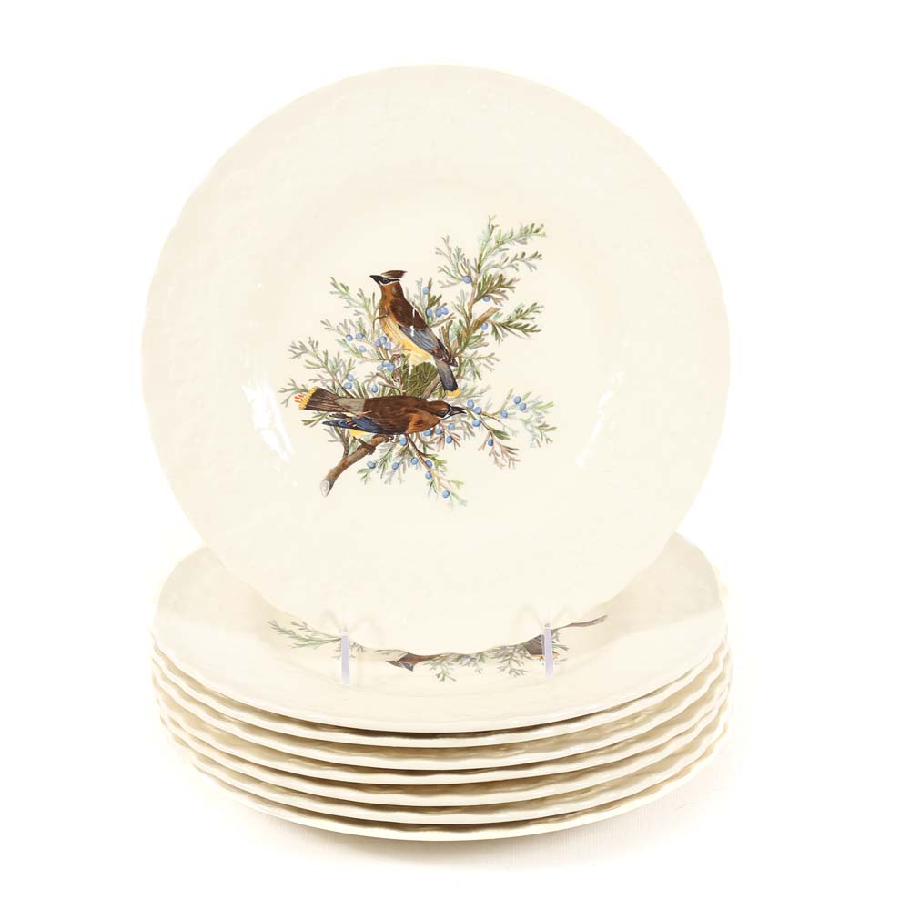 Alfred Meakin "Birds of America: Cedar Bird" Dinner Plates