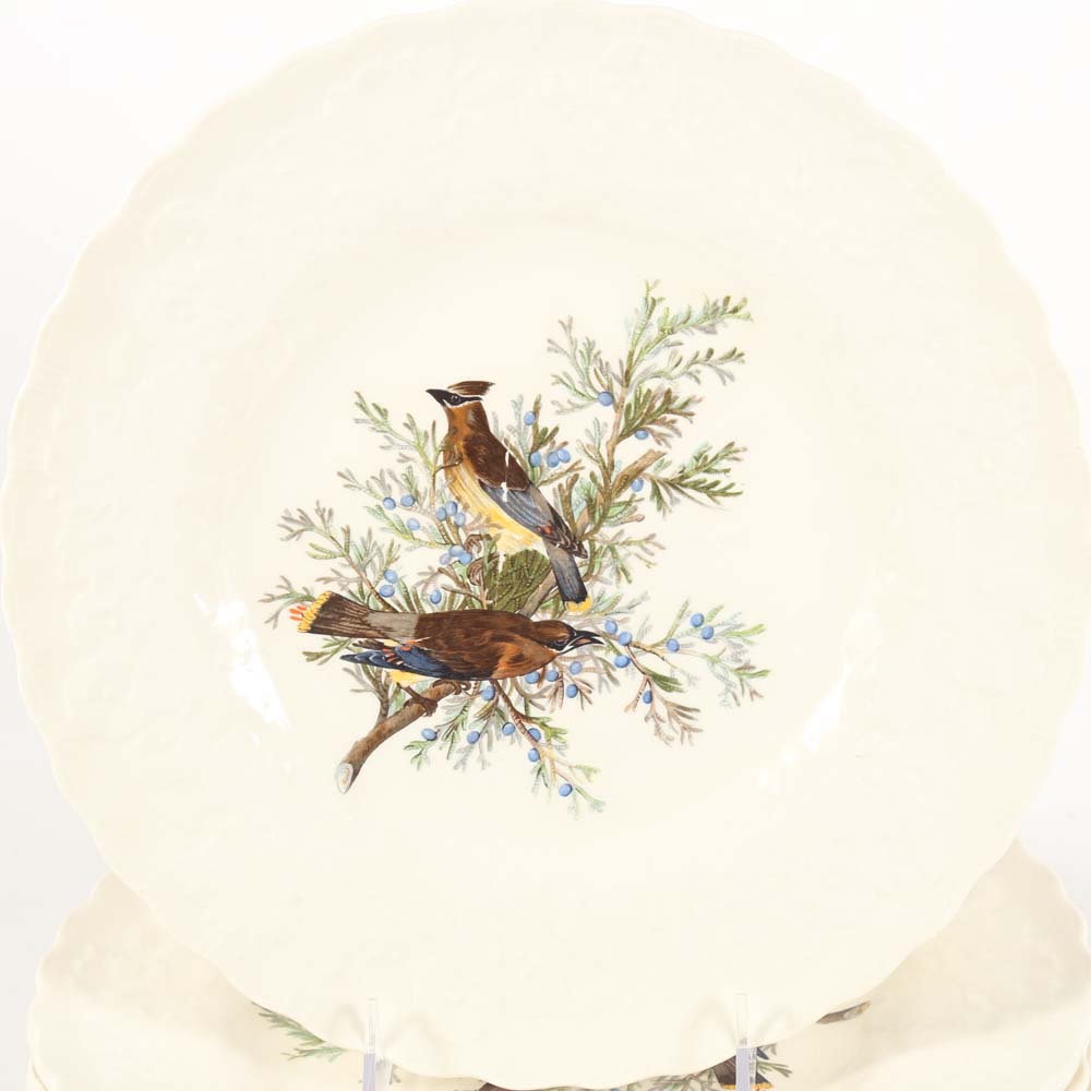 Alfred Meakin "Birds of America: Cedar Bird" Dinner Plates