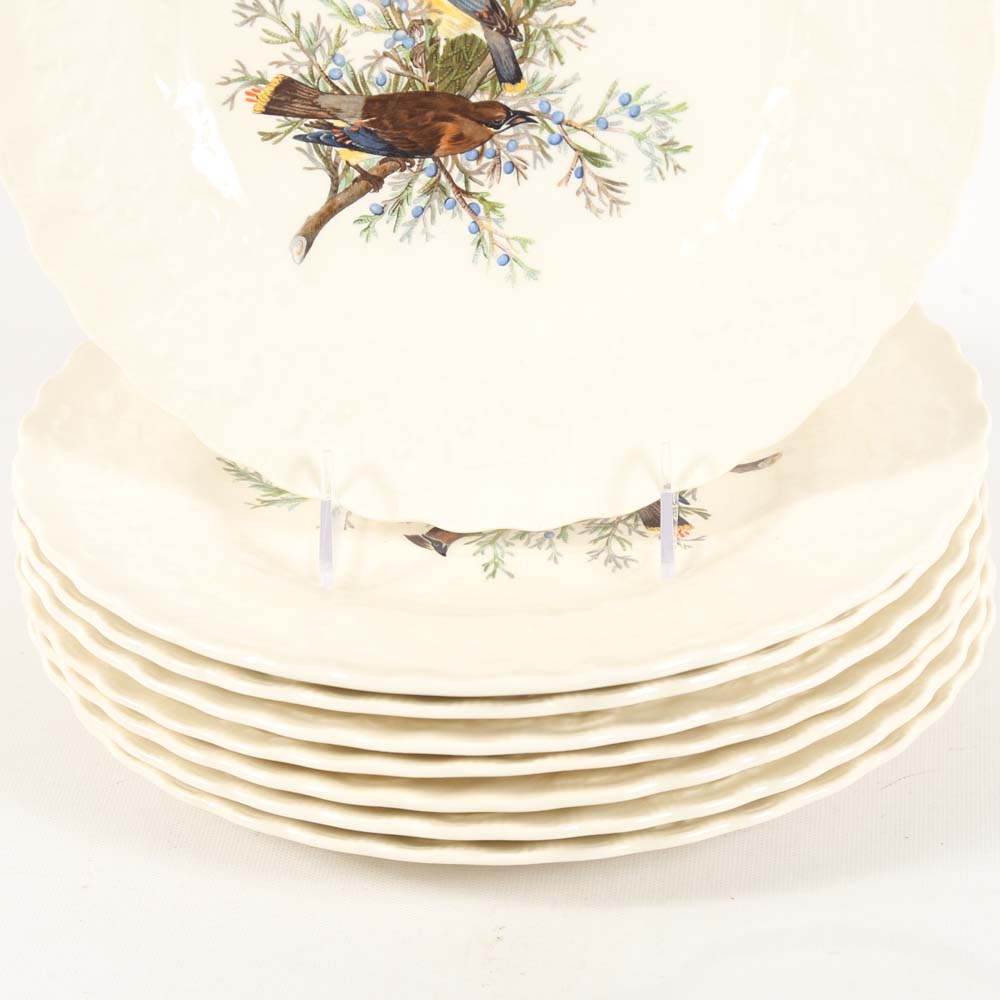 Alfred Meakin "Birds of America: Cedar Bird" Dinner Plates