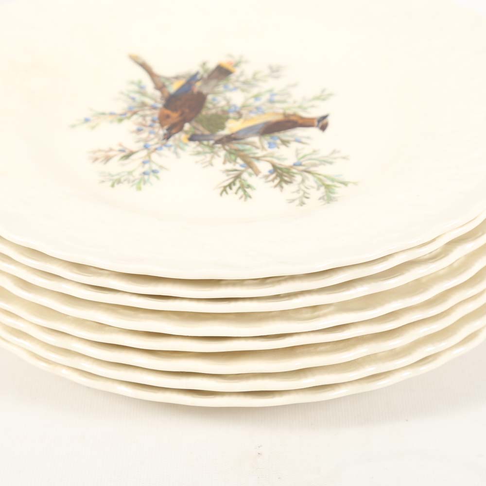 Alfred Meakin "Birds of America: Cedar Bird" Dinner Plates