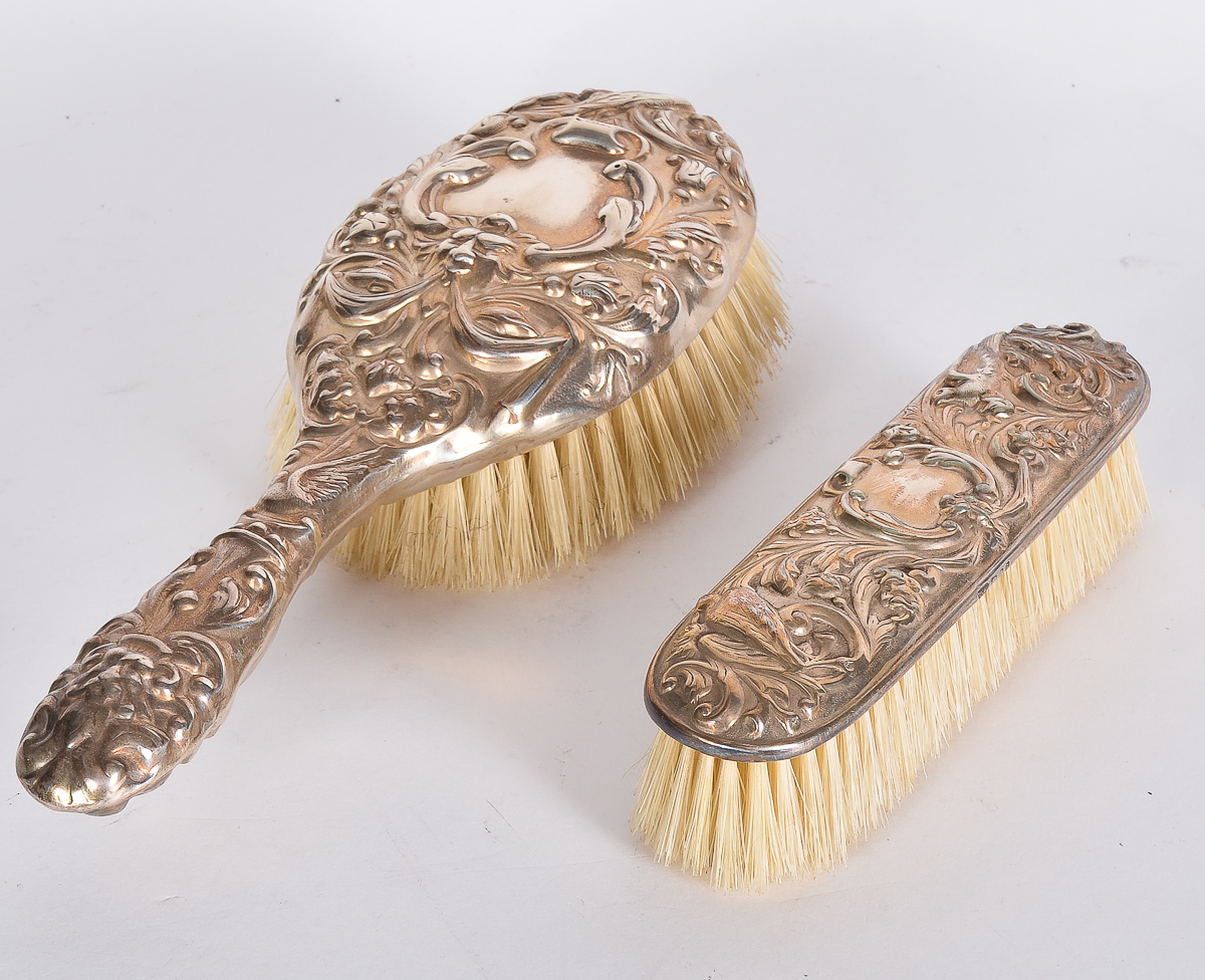 Vintage Sterling Silver Vanity Brush Set