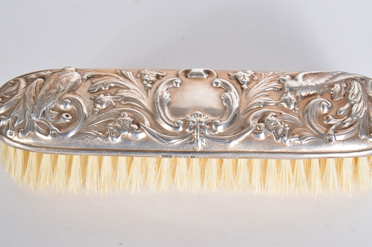 Vintage Sterling Silver Vanity Brush Set