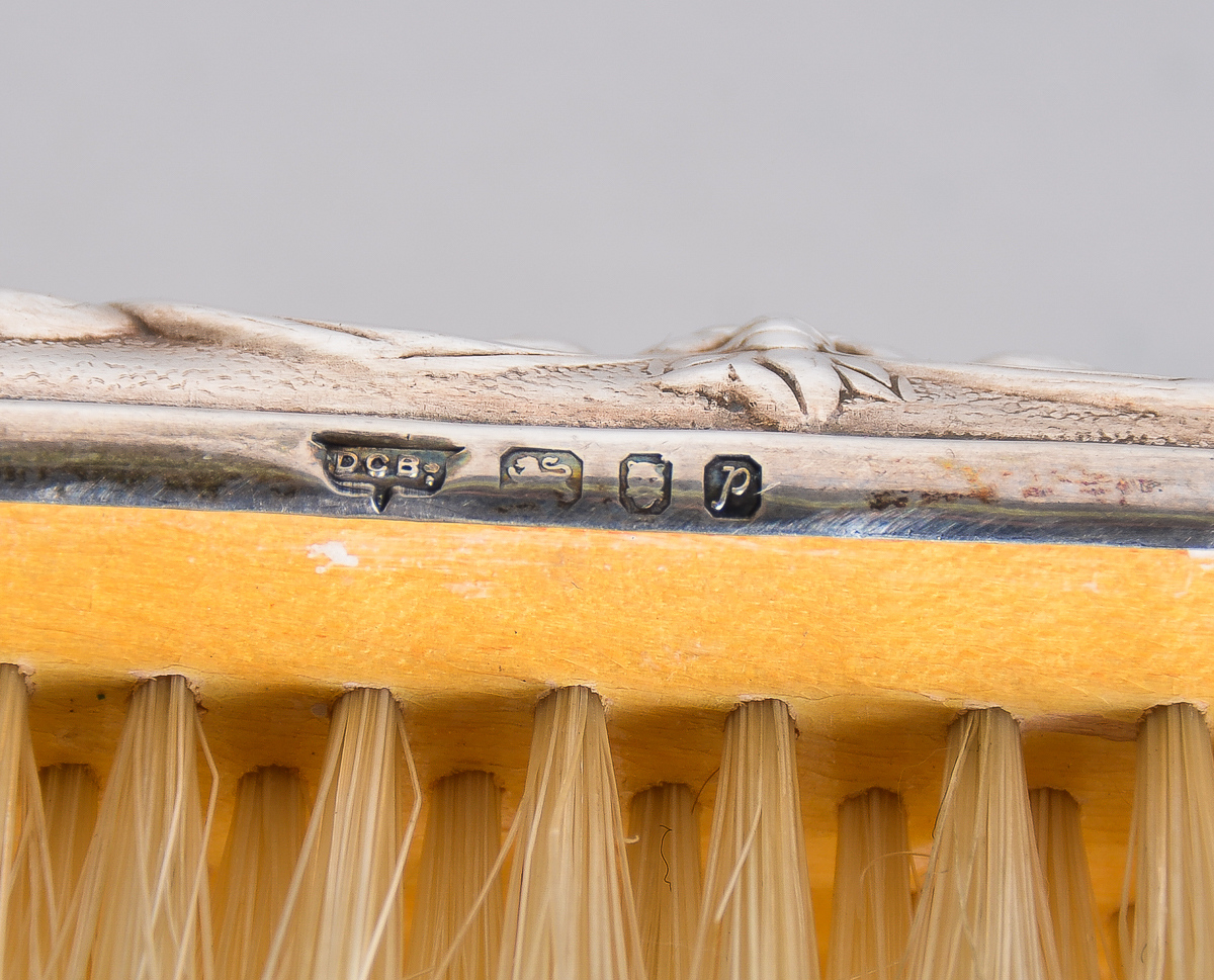 Vintage Sterling Silver Vanity Brush Set