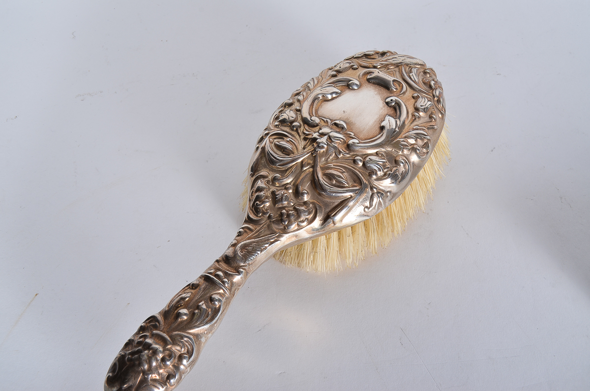 Vintage Sterling Silver Vanity Brush Set