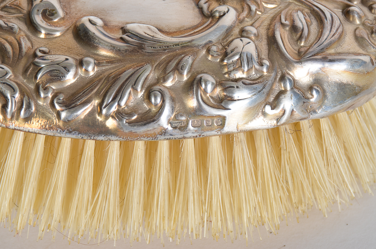 Vintage Sterling Silver Vanity Brush Set