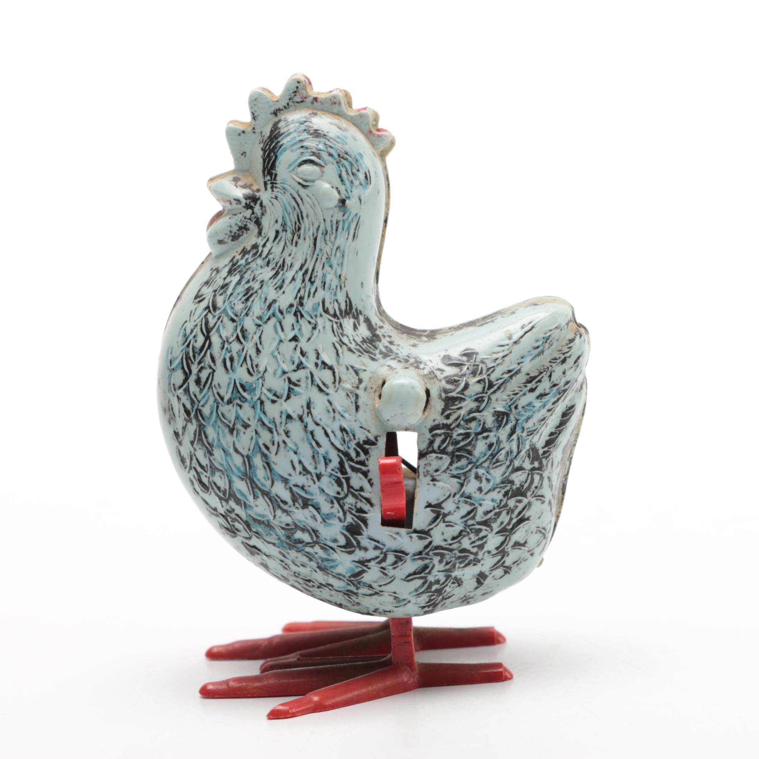 Vintage Tin Litho Cat, Chicken and Music Box Toys