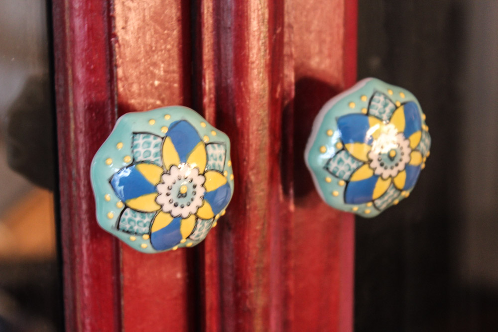 "Rojo" Red Tall Cabinet by Crate & Barrel