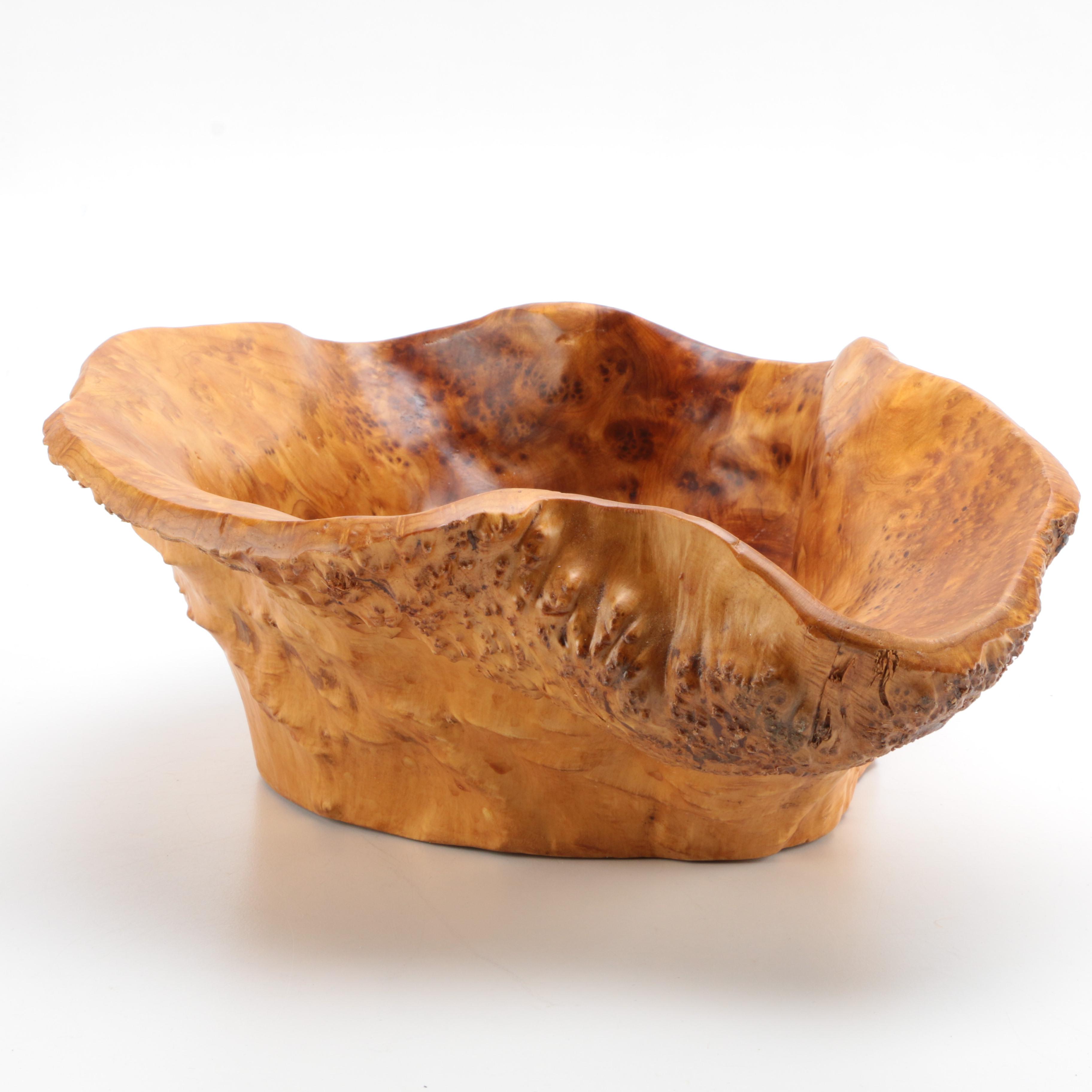 Brown Wooden Decorative Bowl by Enrico