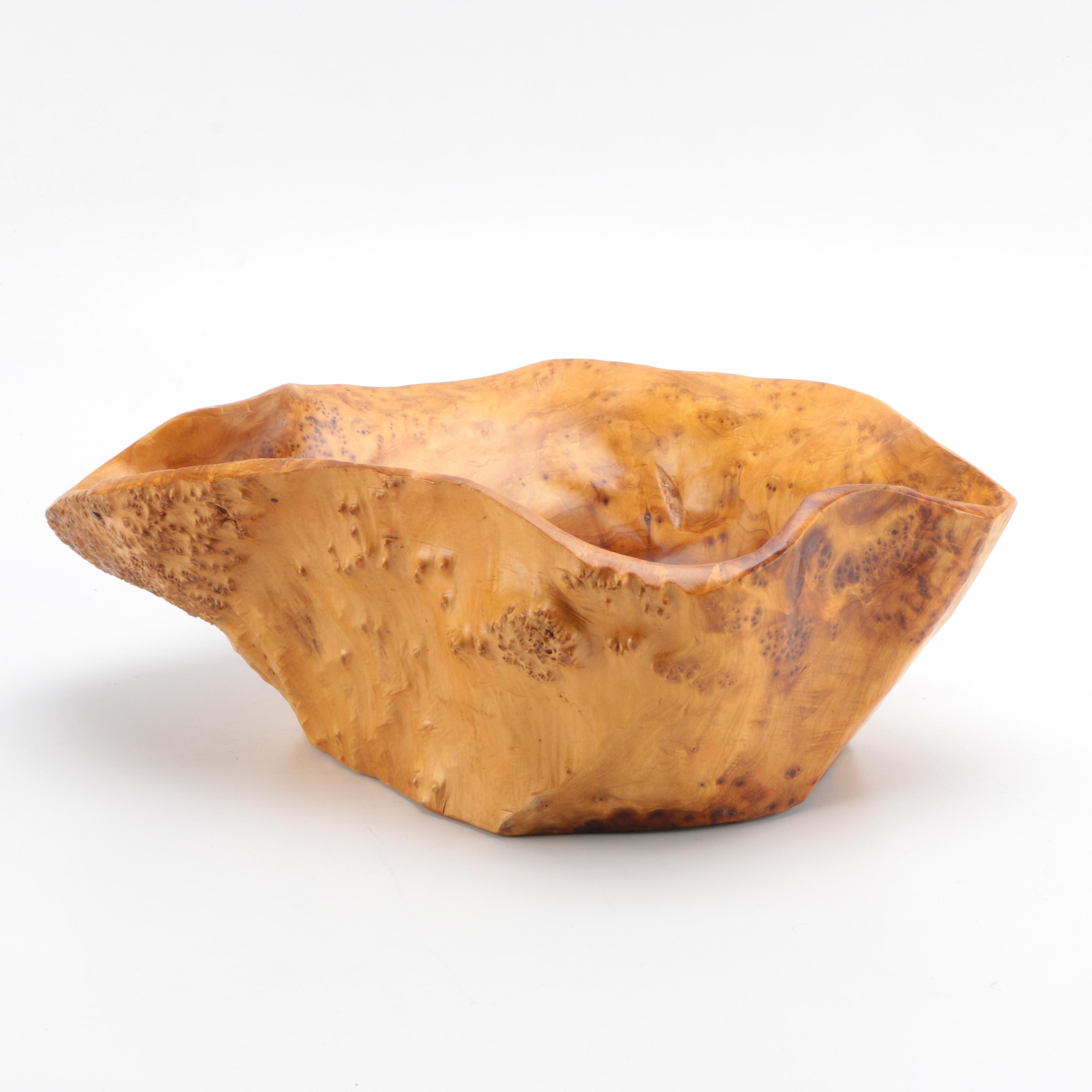 Brown Wooden Decorative Bowl by Enrico