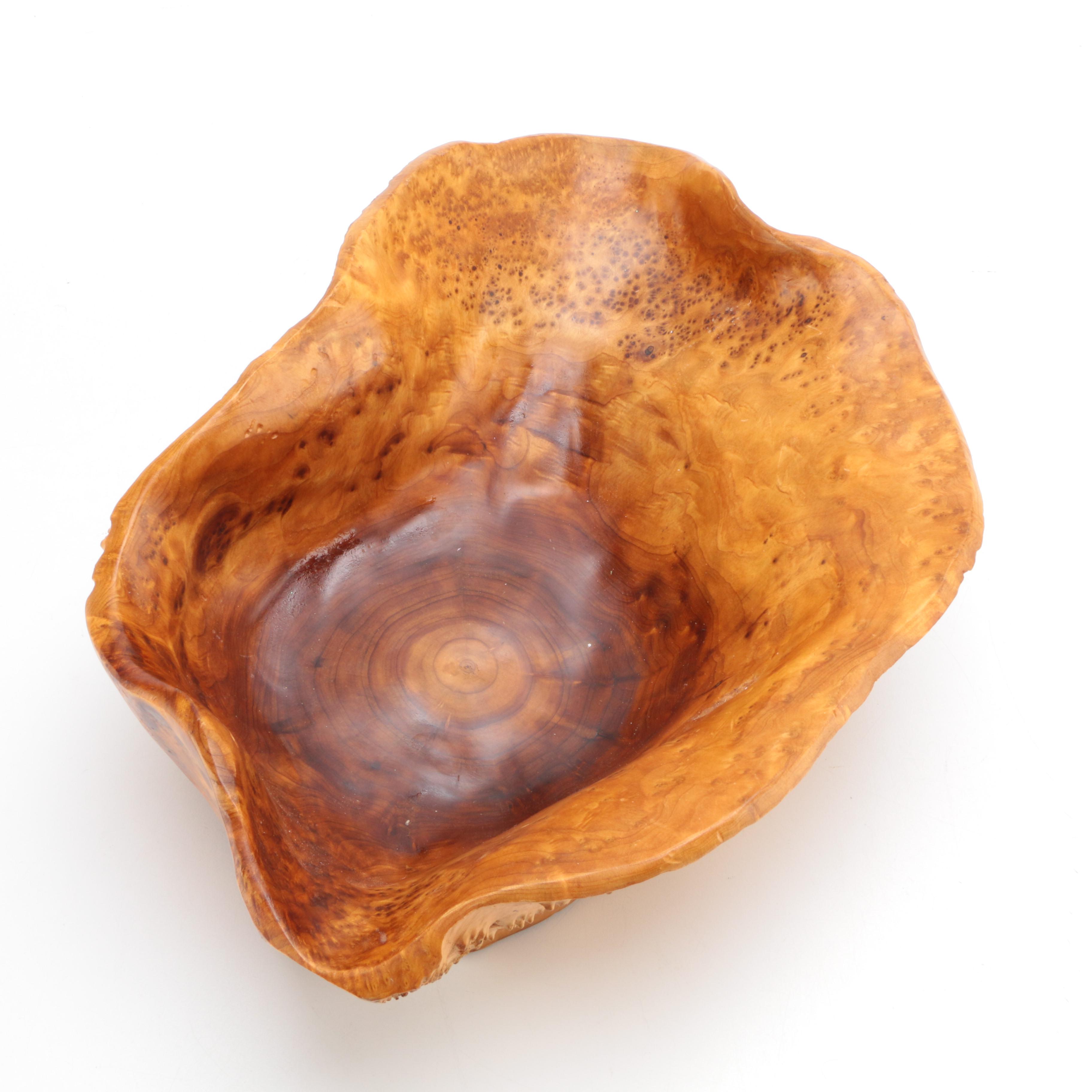 Brown Wooden Decorative Bowl by Enrico