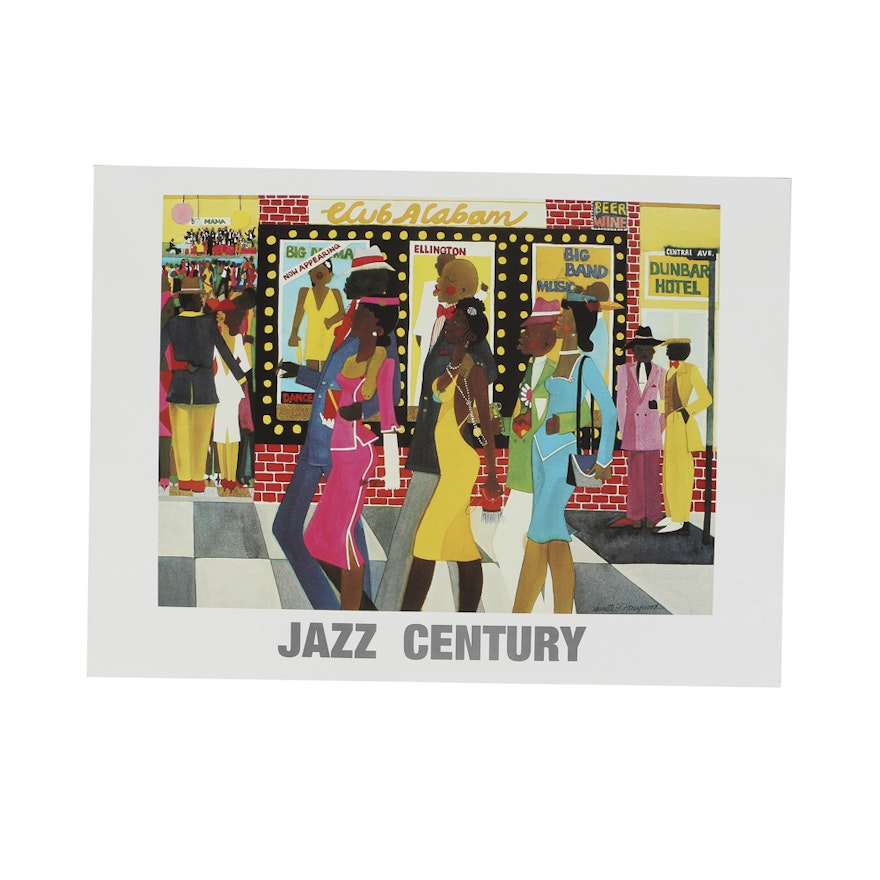 Varnette P. Honeywood Offset Lithograph Poster on Paper "Jazz Century"