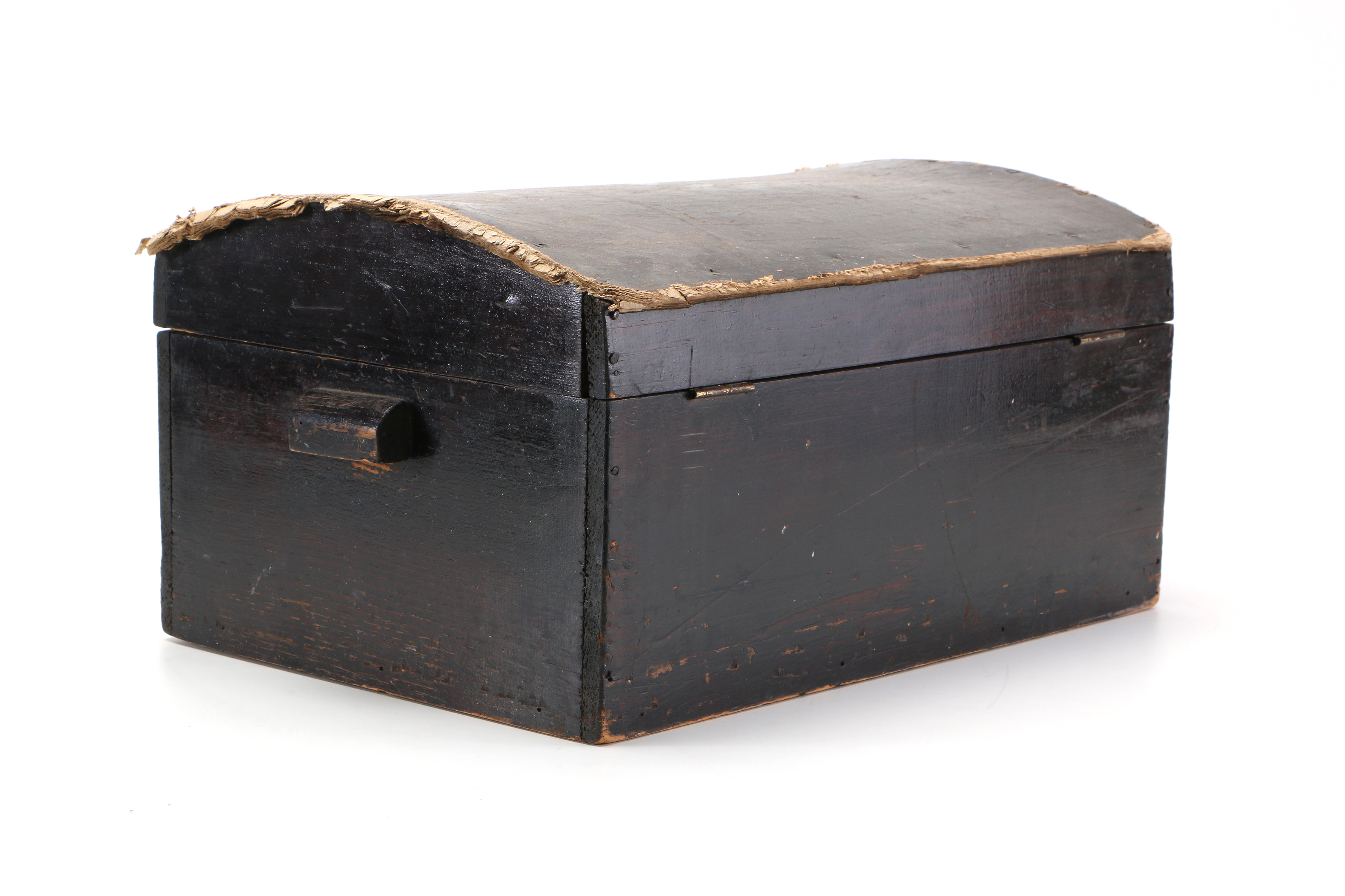 Miniature Chippendale Style Tea Table With Dome Top Trunk