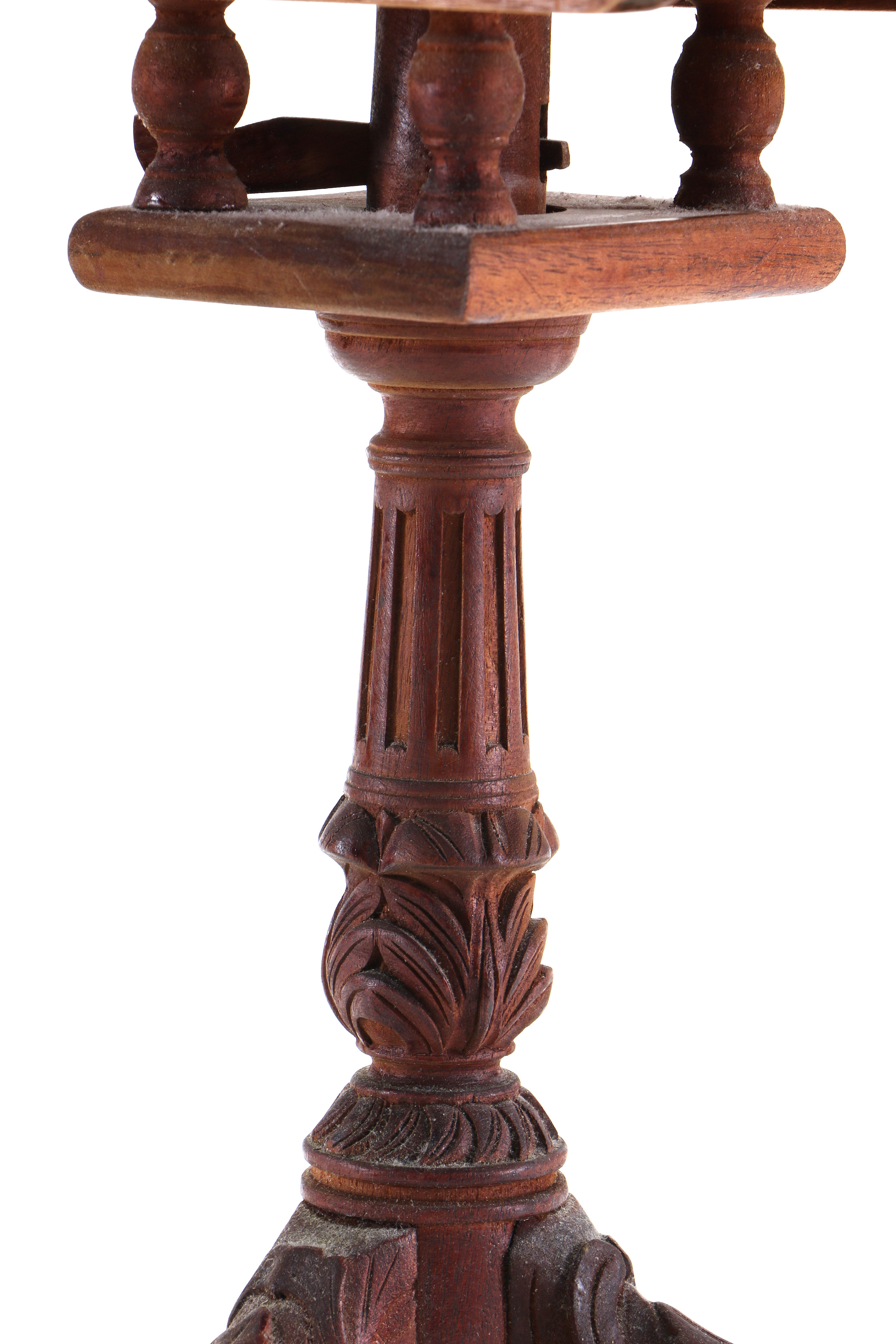 Miniature Chippendale Style Tea Table With Dome Top Trunk