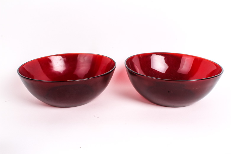 Anchor Hocking "Royal Ruby" Depression Glass Tableware