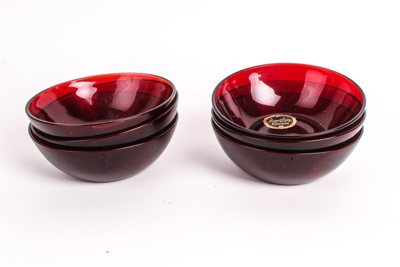 Anchor Hocking "Royal Ruby" Depression Glass Tableware