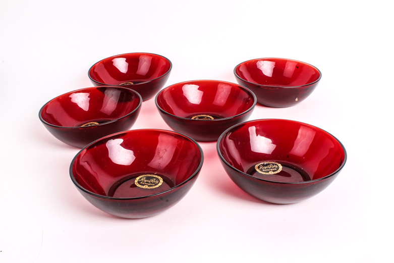 Anchor Hocking "Royal Ruby" Depression Glass Tableware