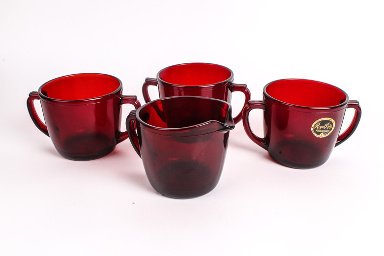Anchor Hocking "Royal Ruby" Depression Glass Tableware