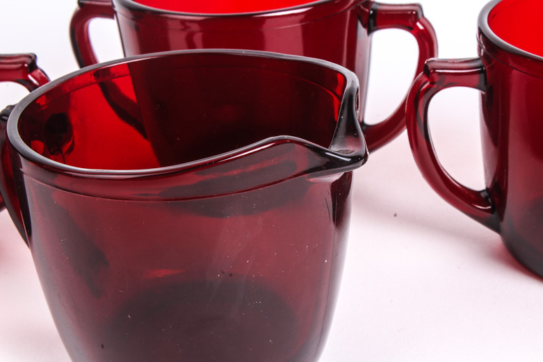 Anchor Hocking "Royal Ruby" Depression Glass Tableware