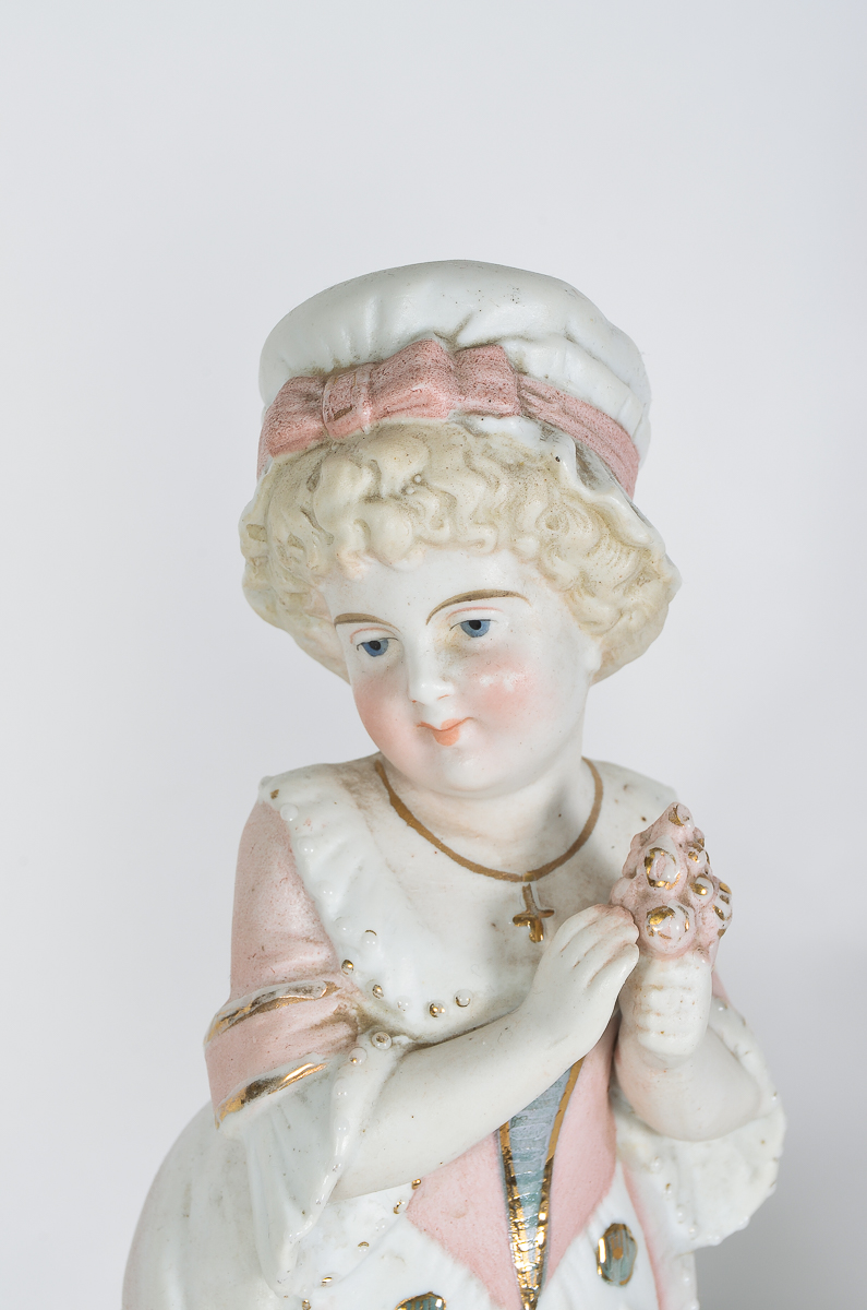 Pair of Vintage Bisque Porcelain Figurines