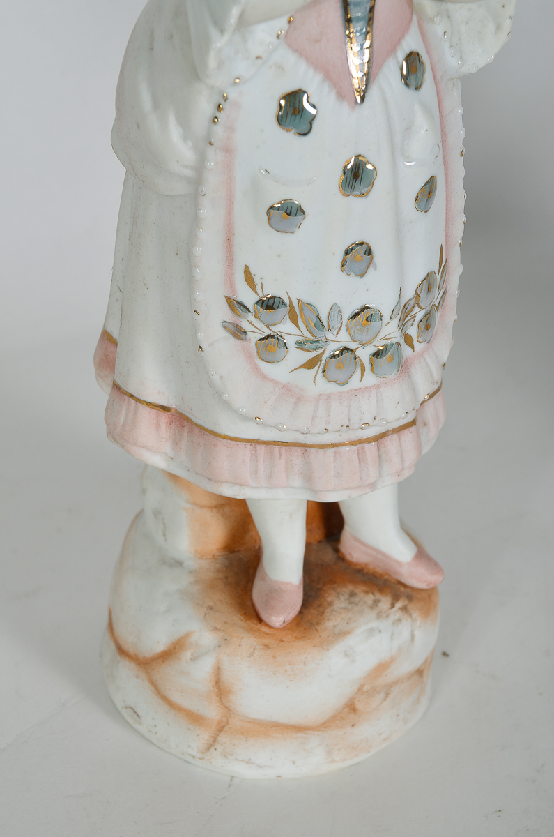 Pair of Vintage Bisque Porcelain Figurines