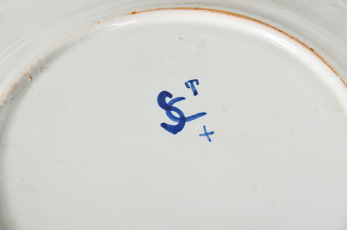 Vintage Handpainted Earthenware Majolica Dinner Plates