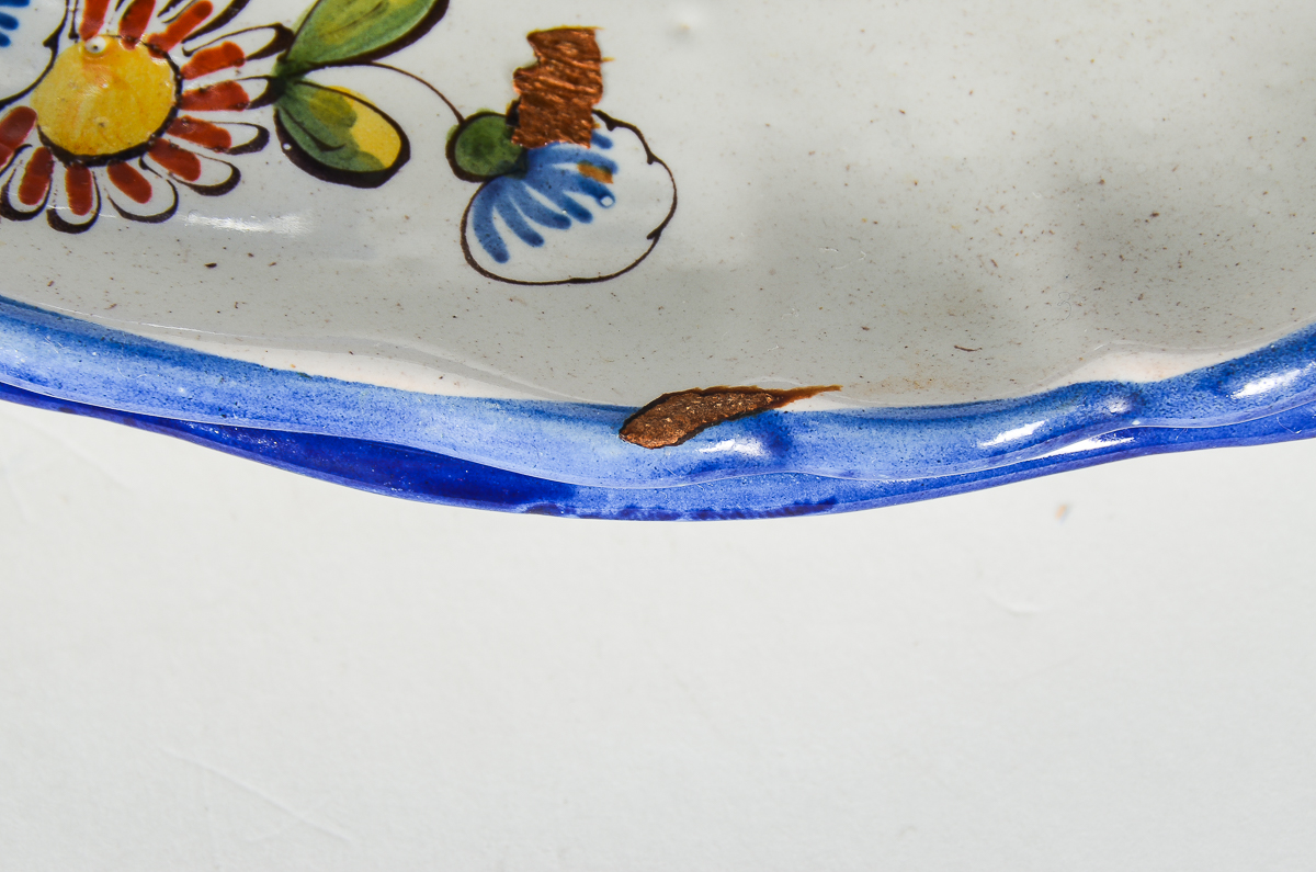 Vintage Handpainted Earthenware Majolica Dinner Plates