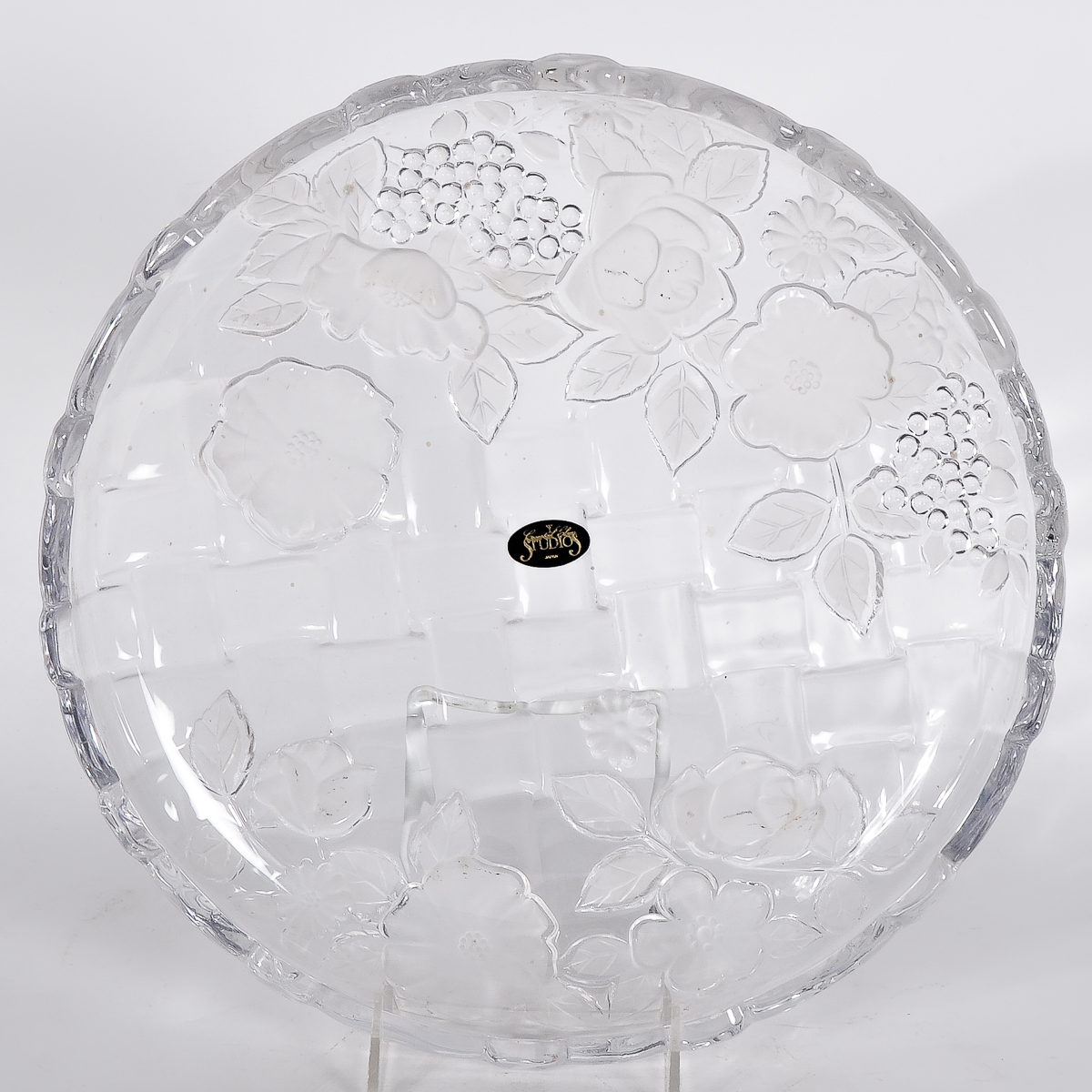 Vintage Frosted Crystal Clear Studios Bowl
