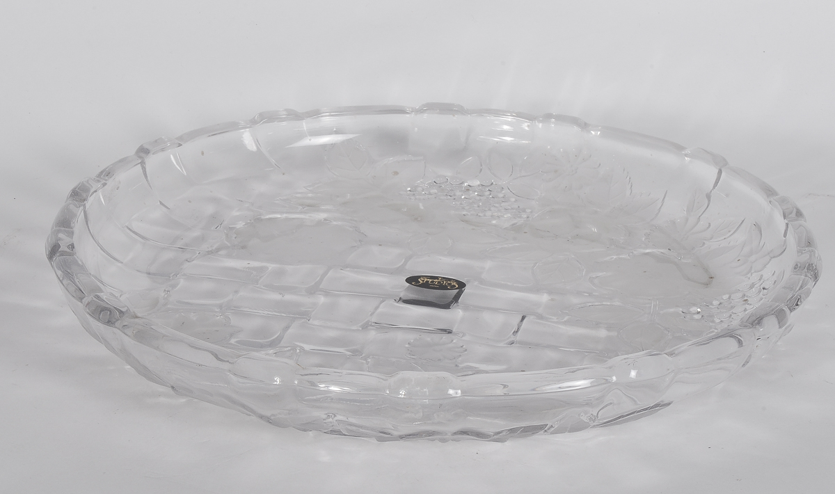 Vintage Frosted Crystal Clear Studios Bowl