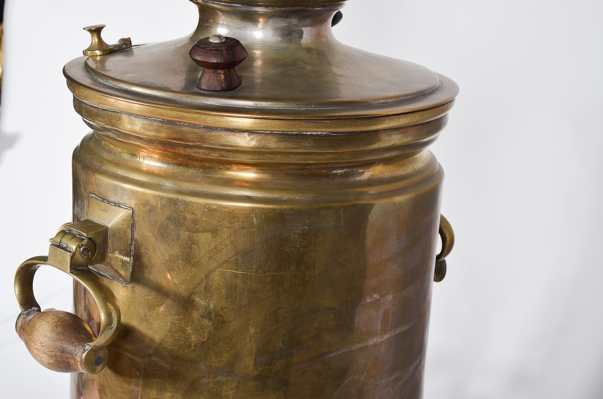 Antique Russian Imperial Brass Samovar