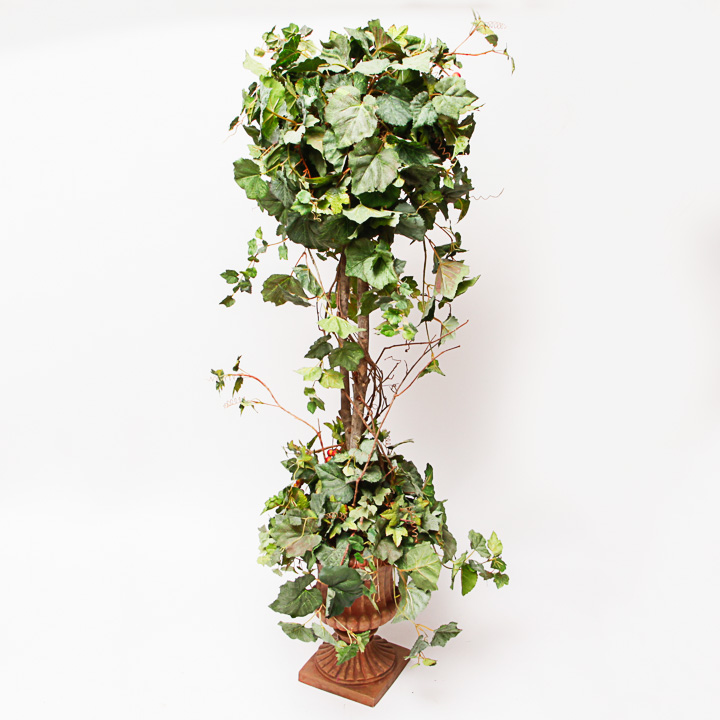 Faux Topiary and Planter