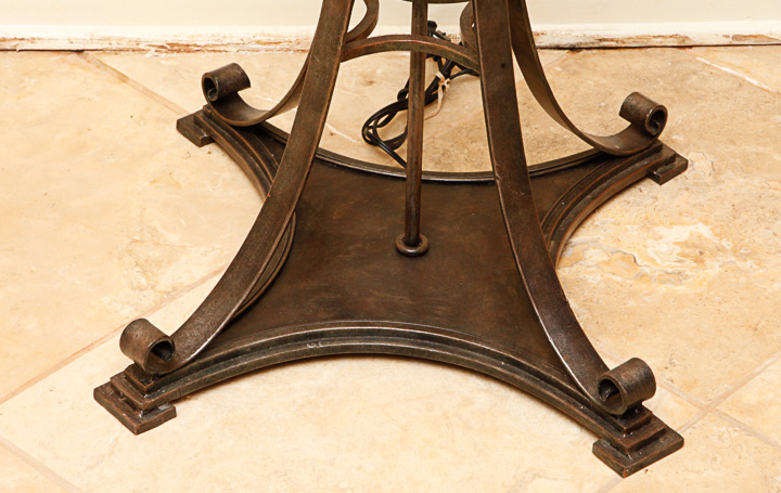 Metal Scrolled Torchiere Floor Lamp