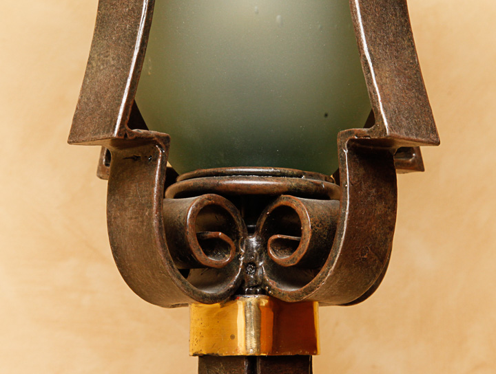 Metal Scrolled Torchiere Floor Lamp