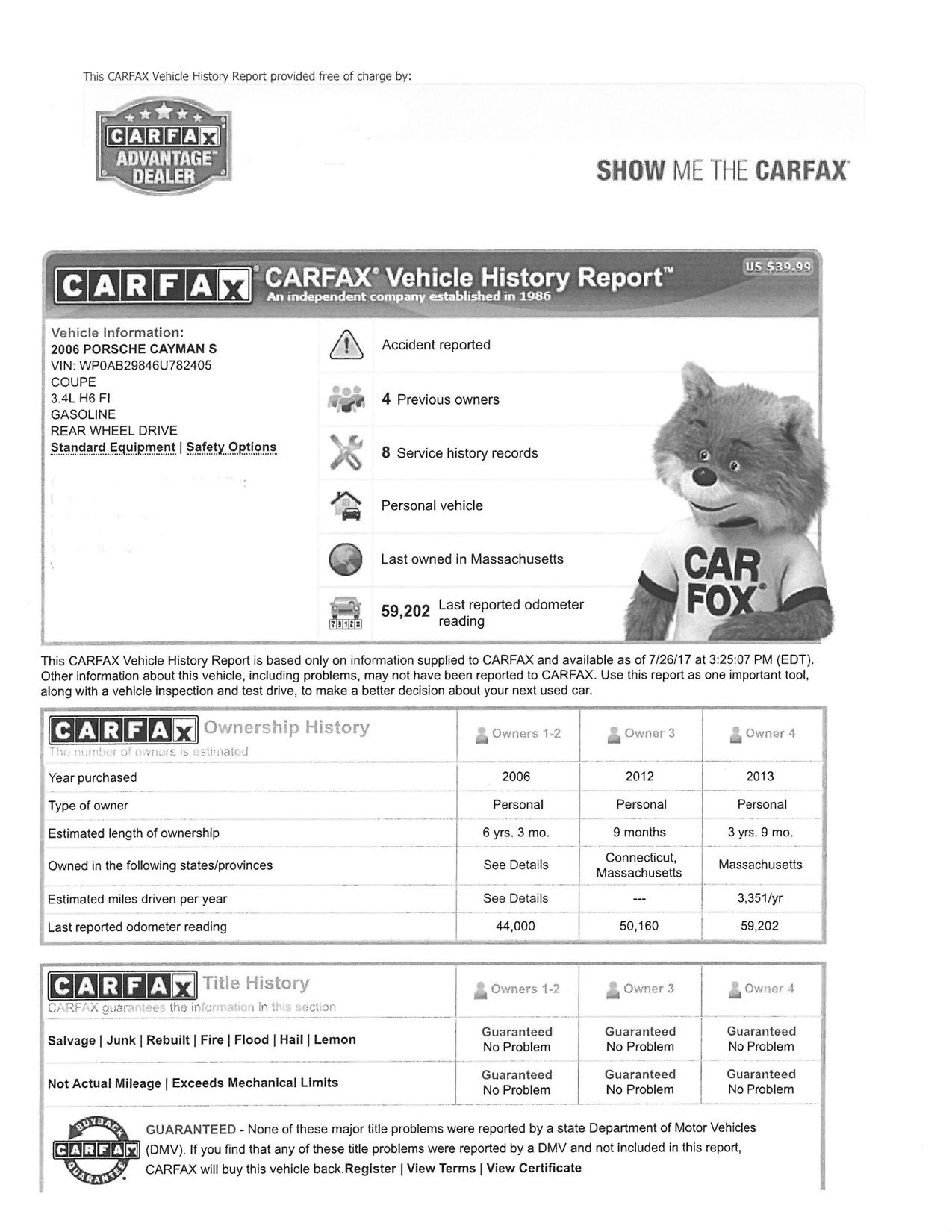2006 Porsche Cayman S Manual Transmission Two Door Coupe