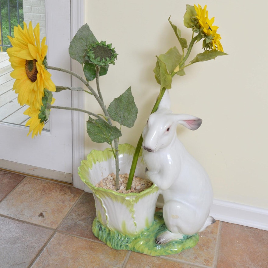 Ceramic Rabbit Planter