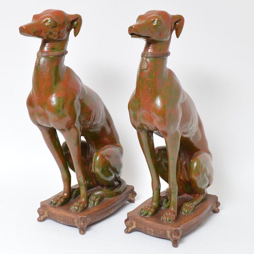 Italian Made Azawakh Dog Statuettes