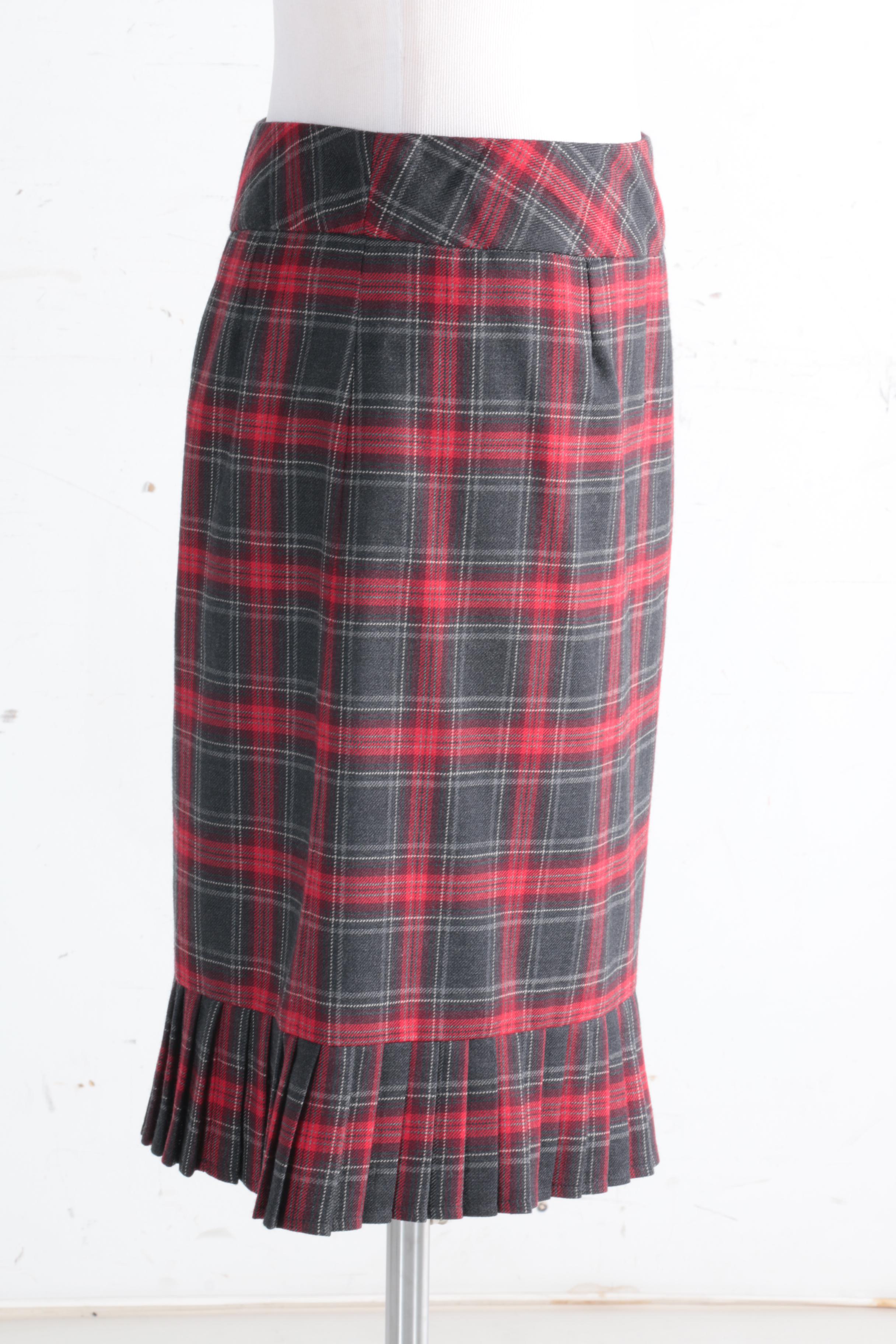 Pendelton Petite Plaid Wool Skirt