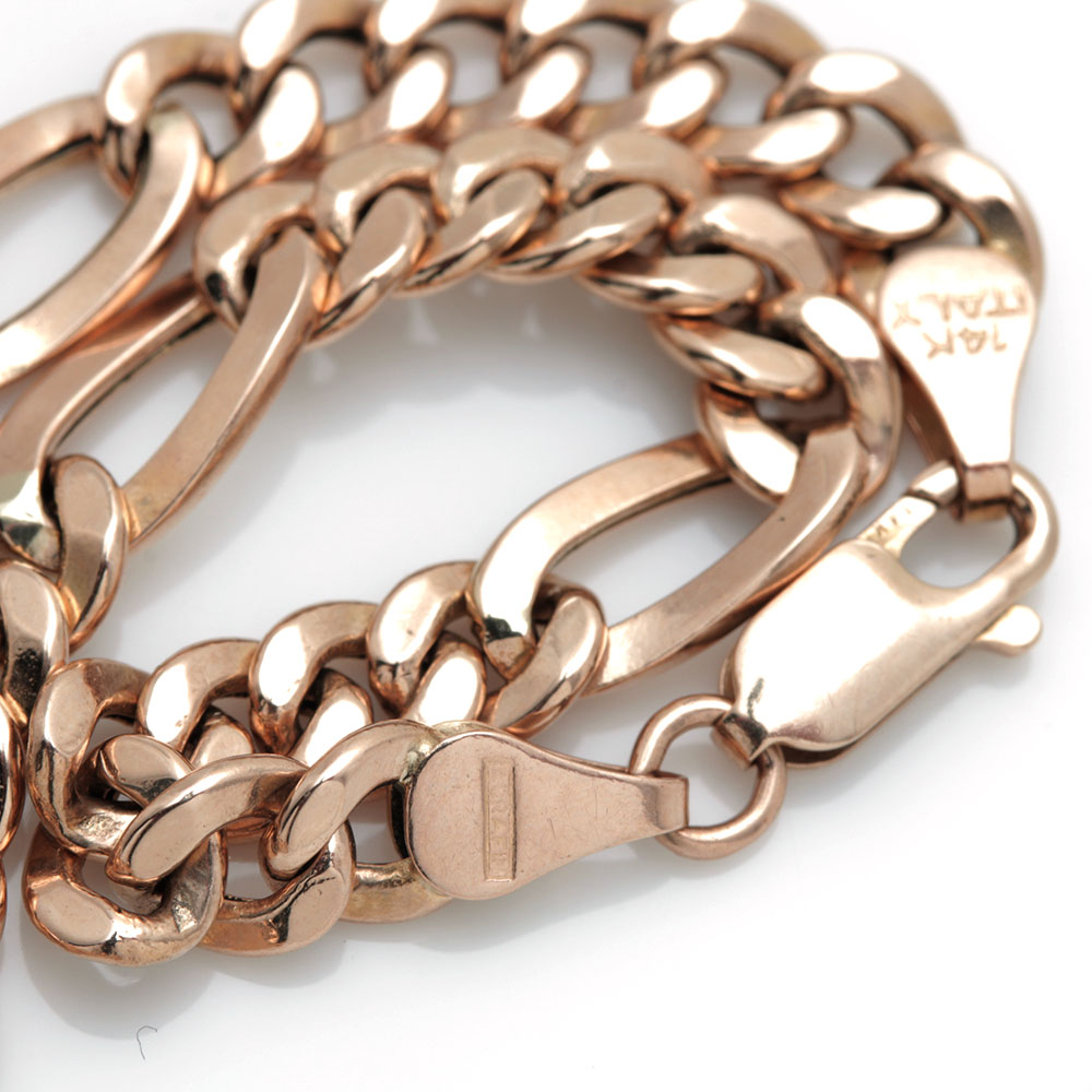 Aurafin 14K Yellow Gold Figaro Chain Bracelet
