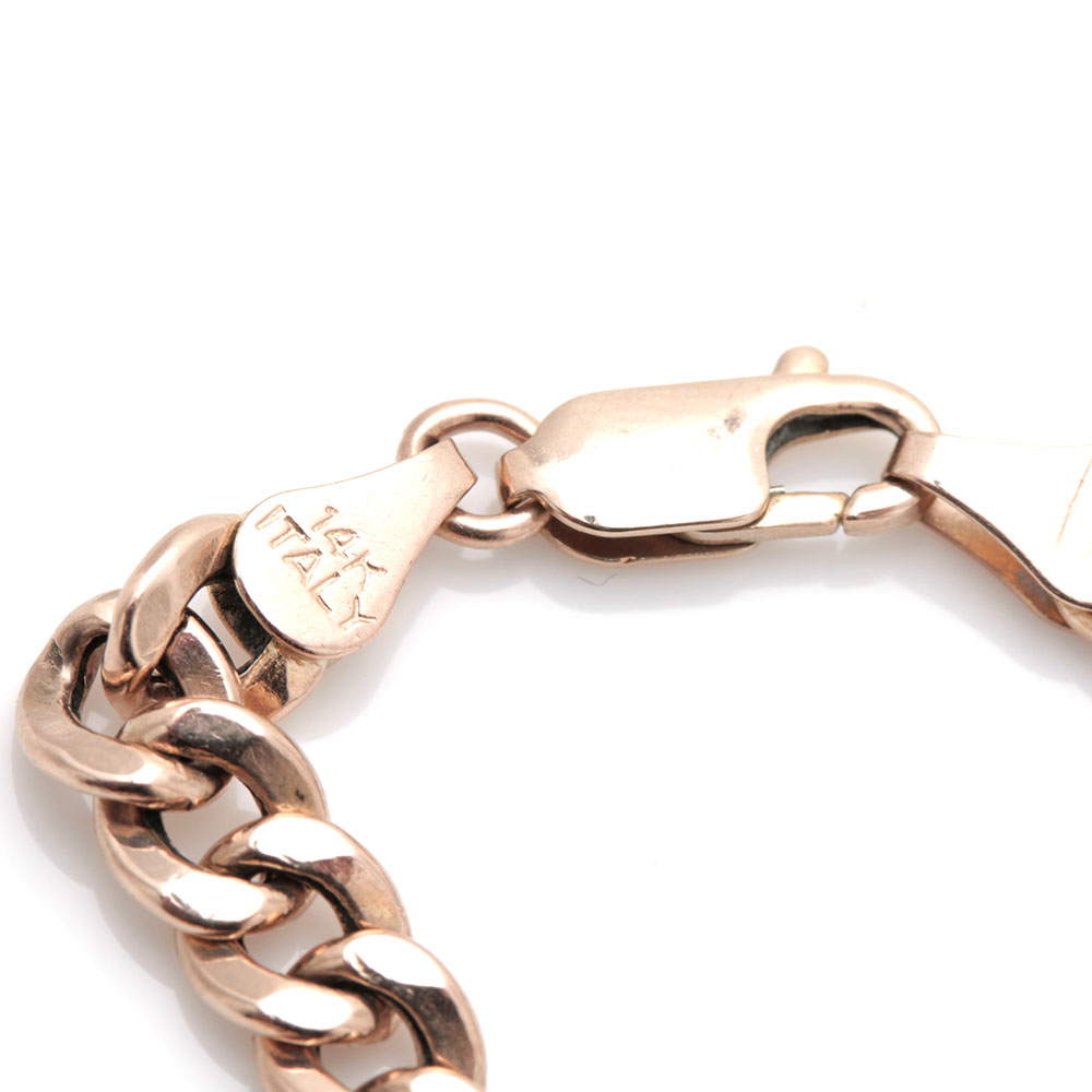 Aurafin 14K Yellow Gold Figaro Chain Bracelet