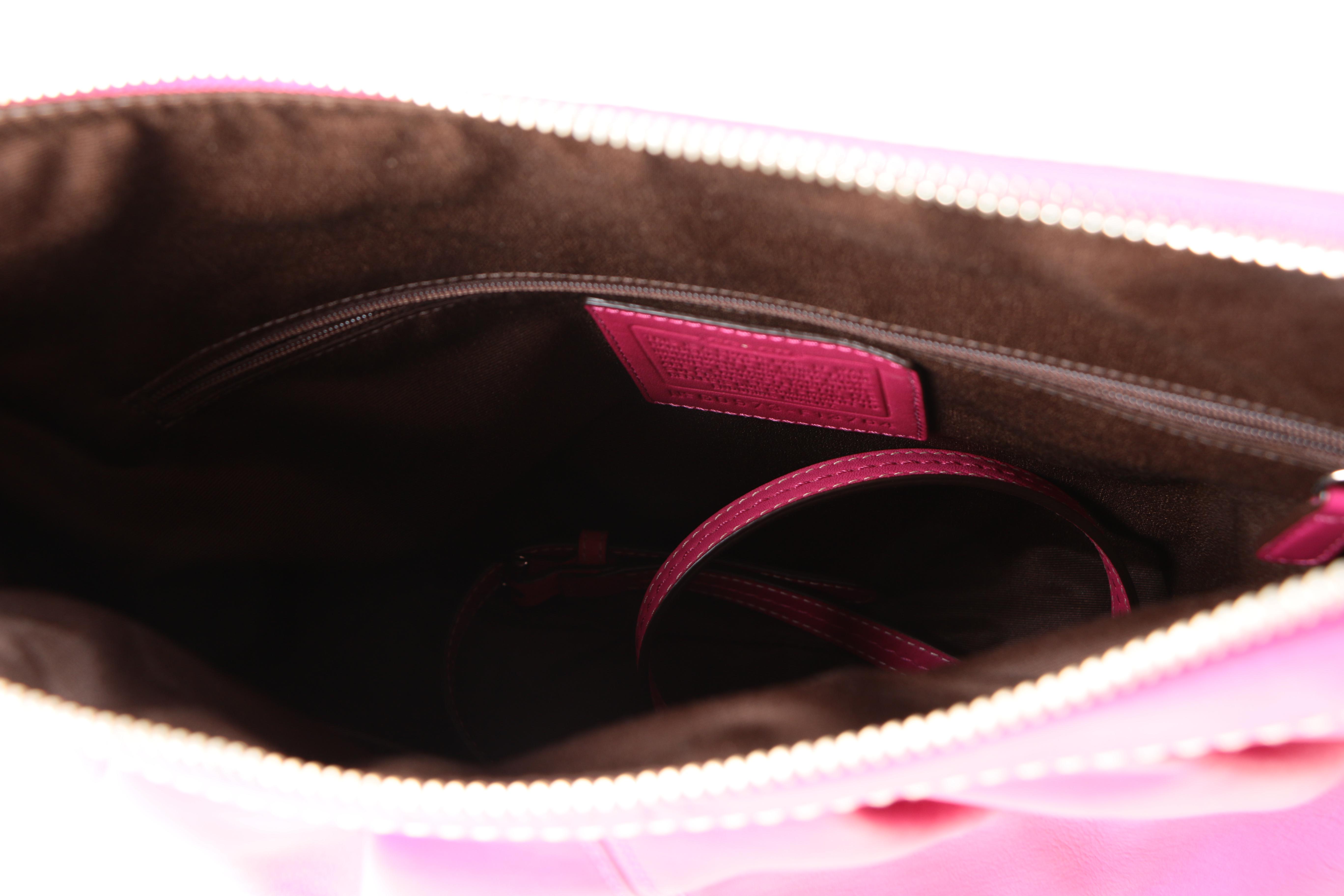 Coach Pleated Leather Shoulder Bag