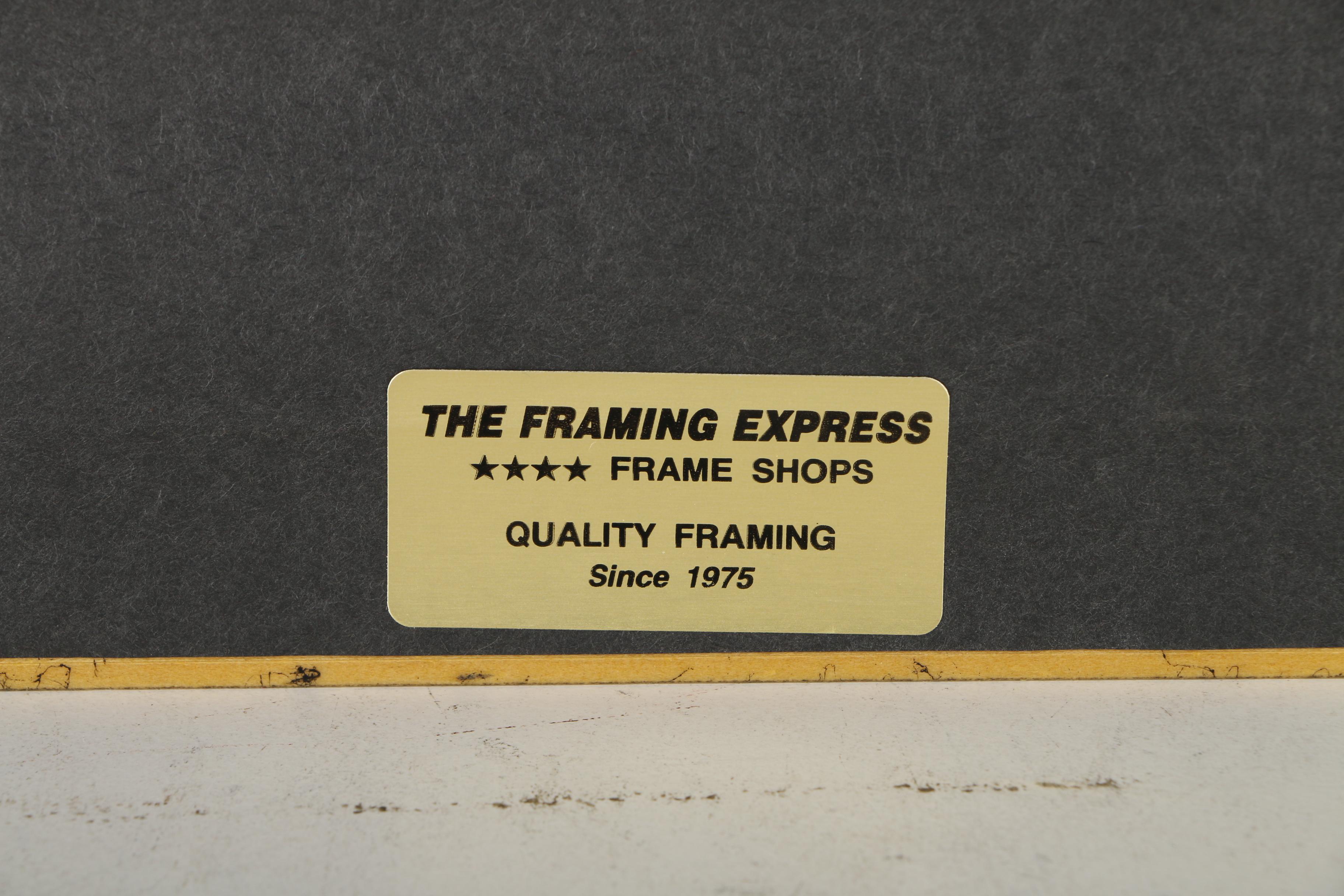 Khed Egyptian Style Gouache and Gold Leaf Painting on Papyrus of Aten