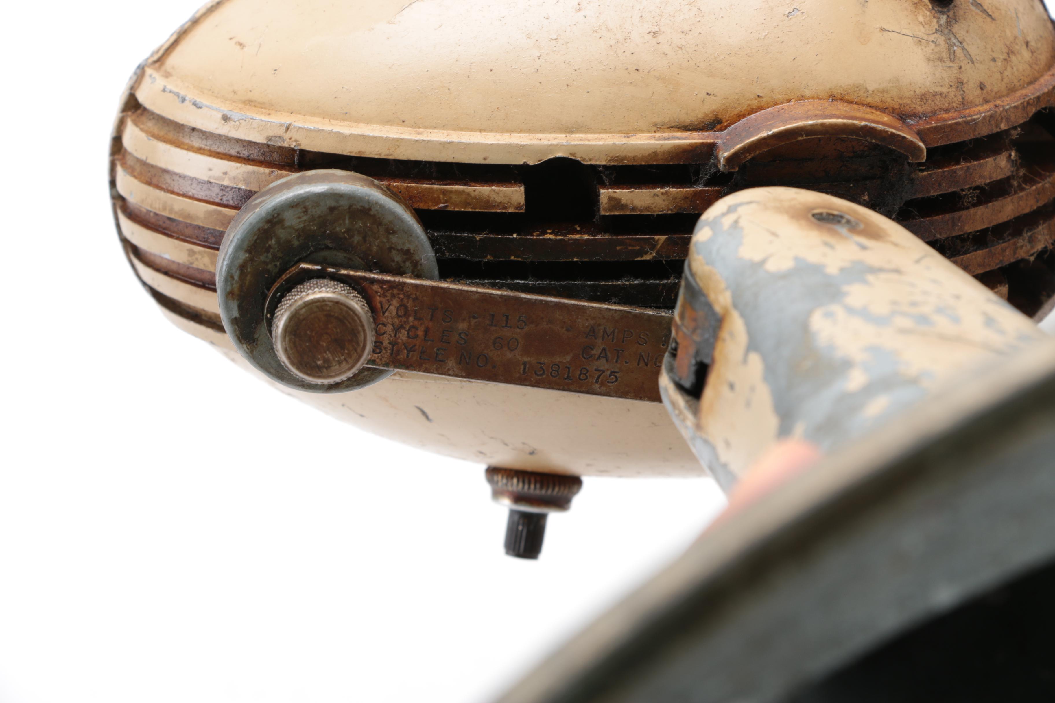 1950s Westinghouse Oscillating Table Fan