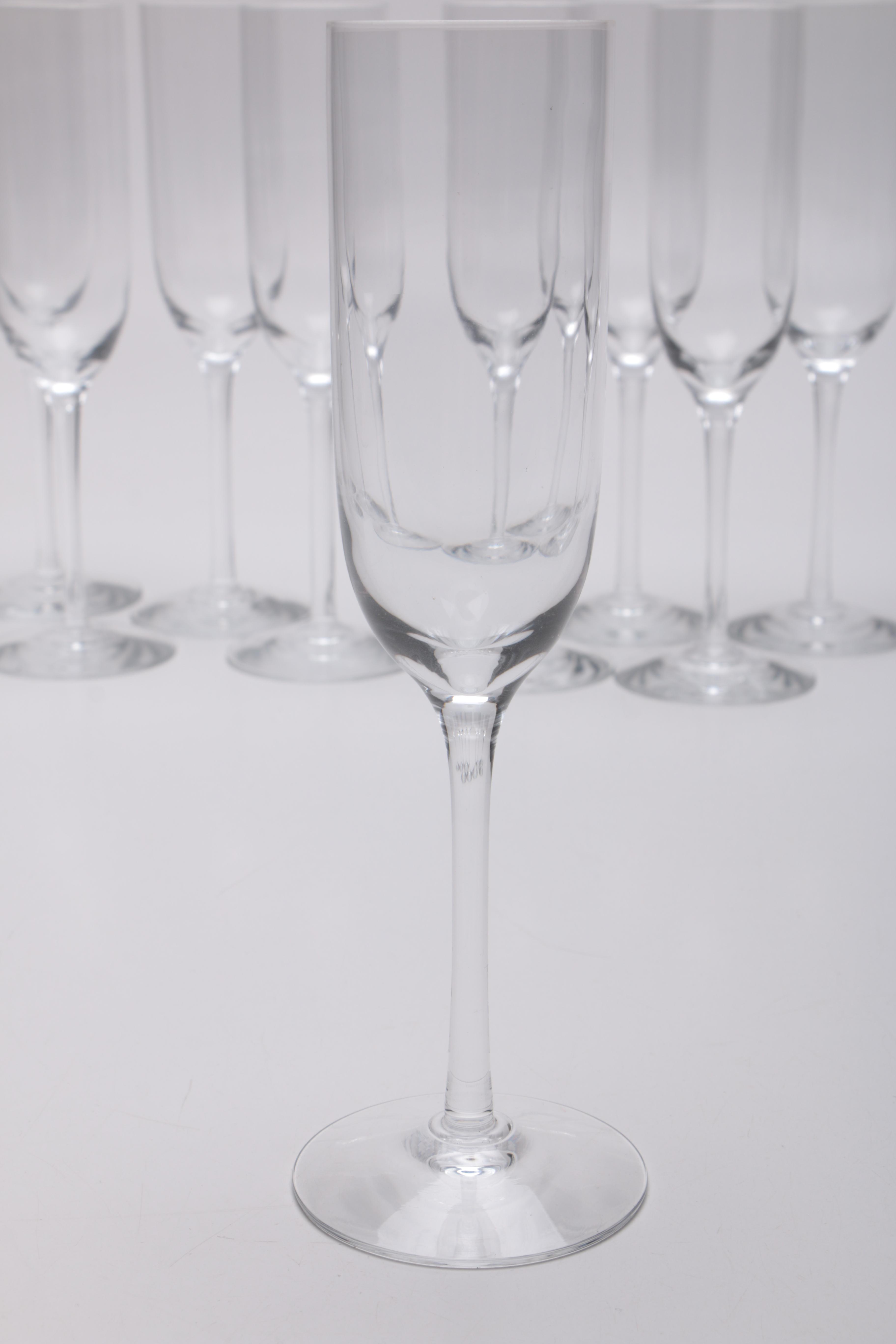 Tiffany & Co. "Classic" Crystal Champagne Flutes