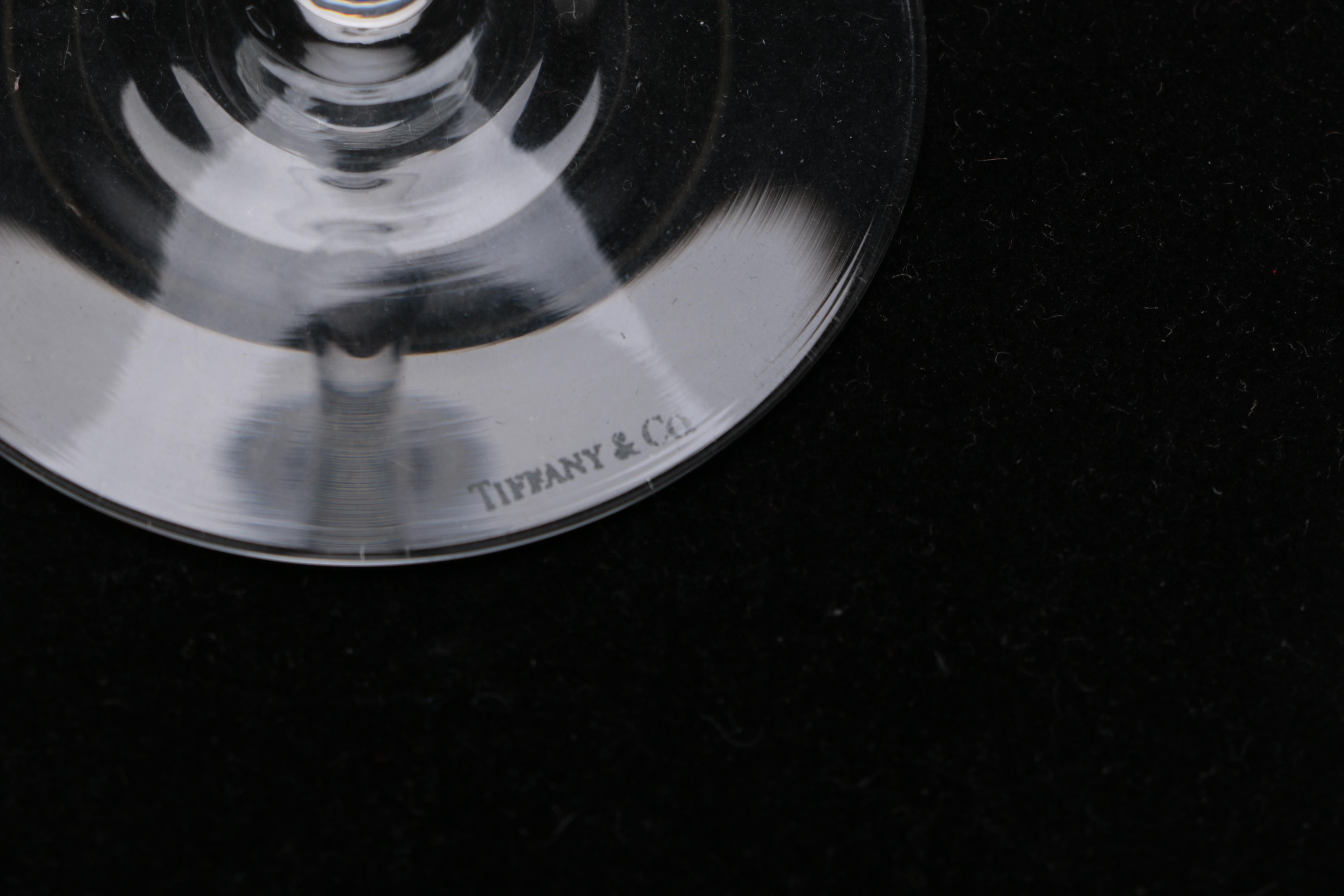 Tiffany & Co. "Classic" Crystal Champagne Flutes