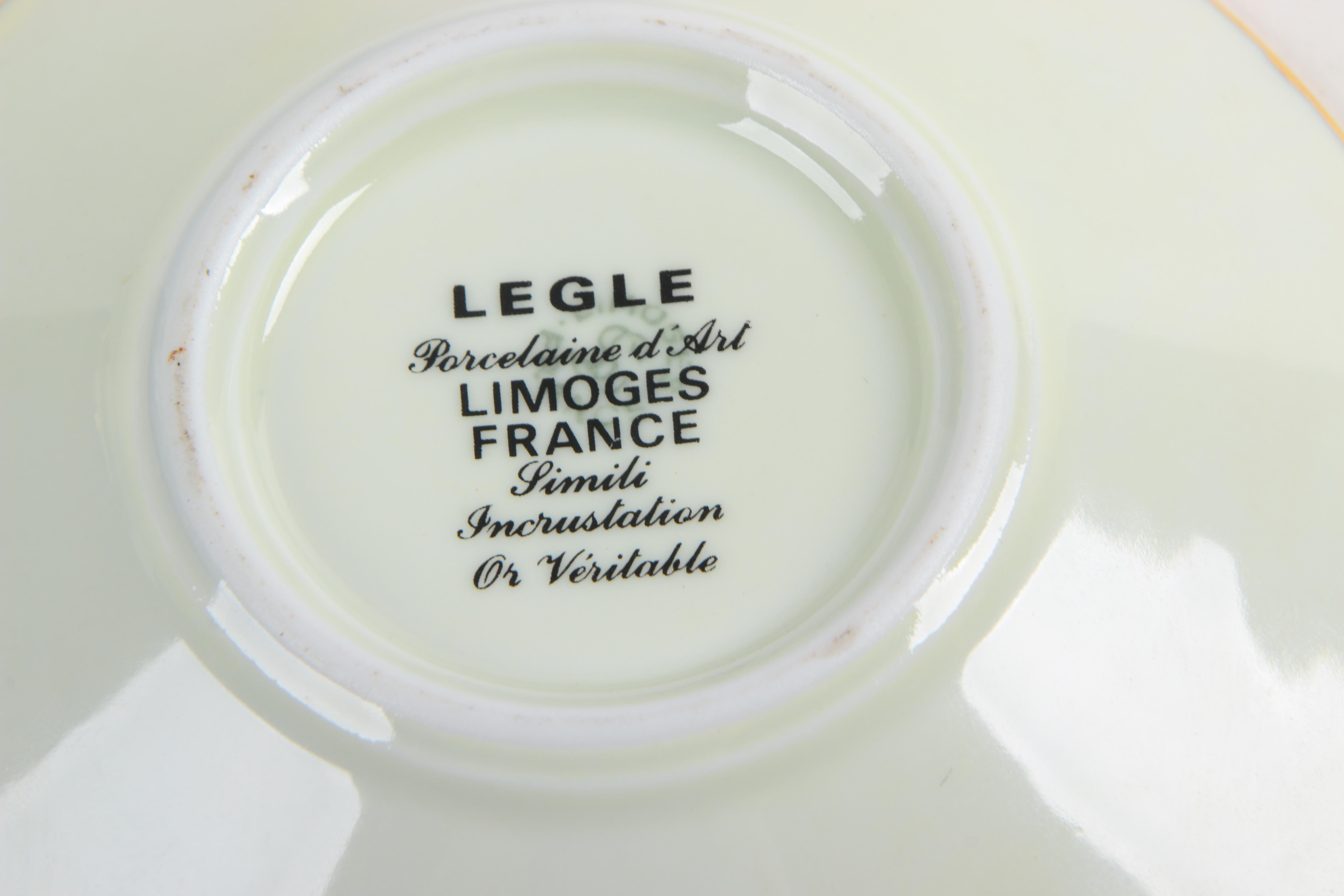 Legle Porcelaine d'Art and Legrand Lebouc Espresso Set