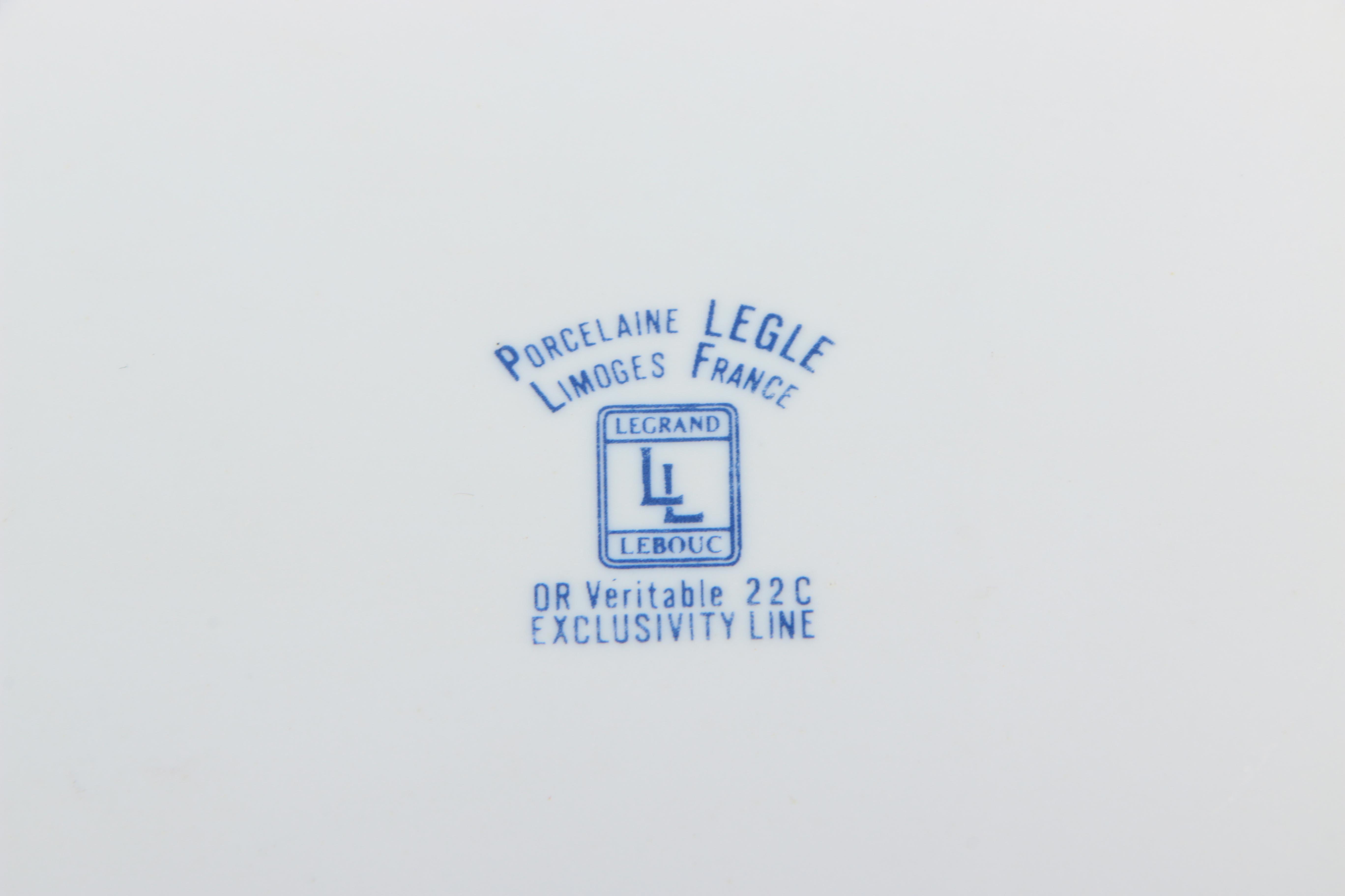 Legle Porcelaine d'Art and Legrand Lebouc Espresso Set